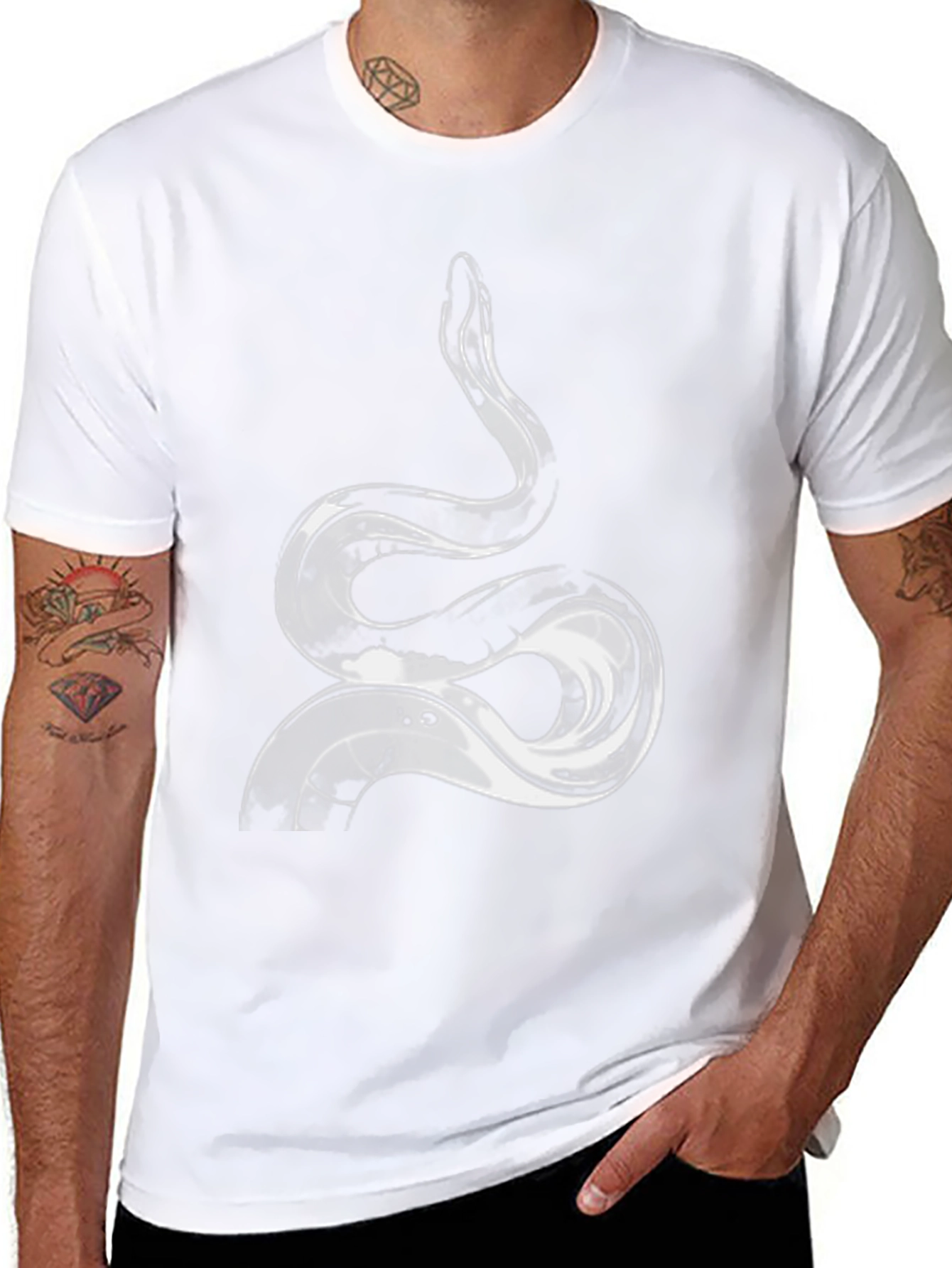 Snake Graphic Black T-Shirt