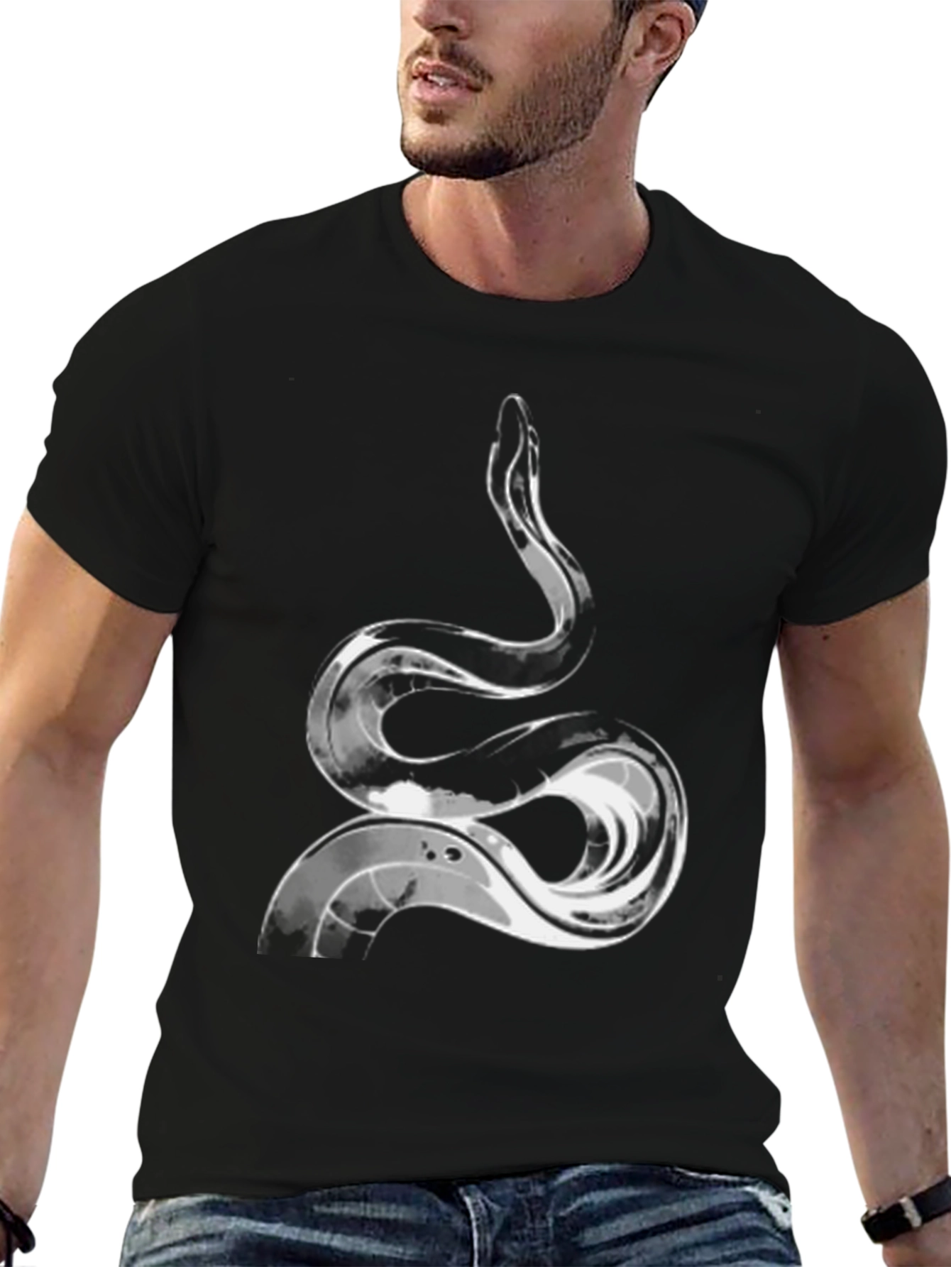 Snake Graphic Black T-Shirt