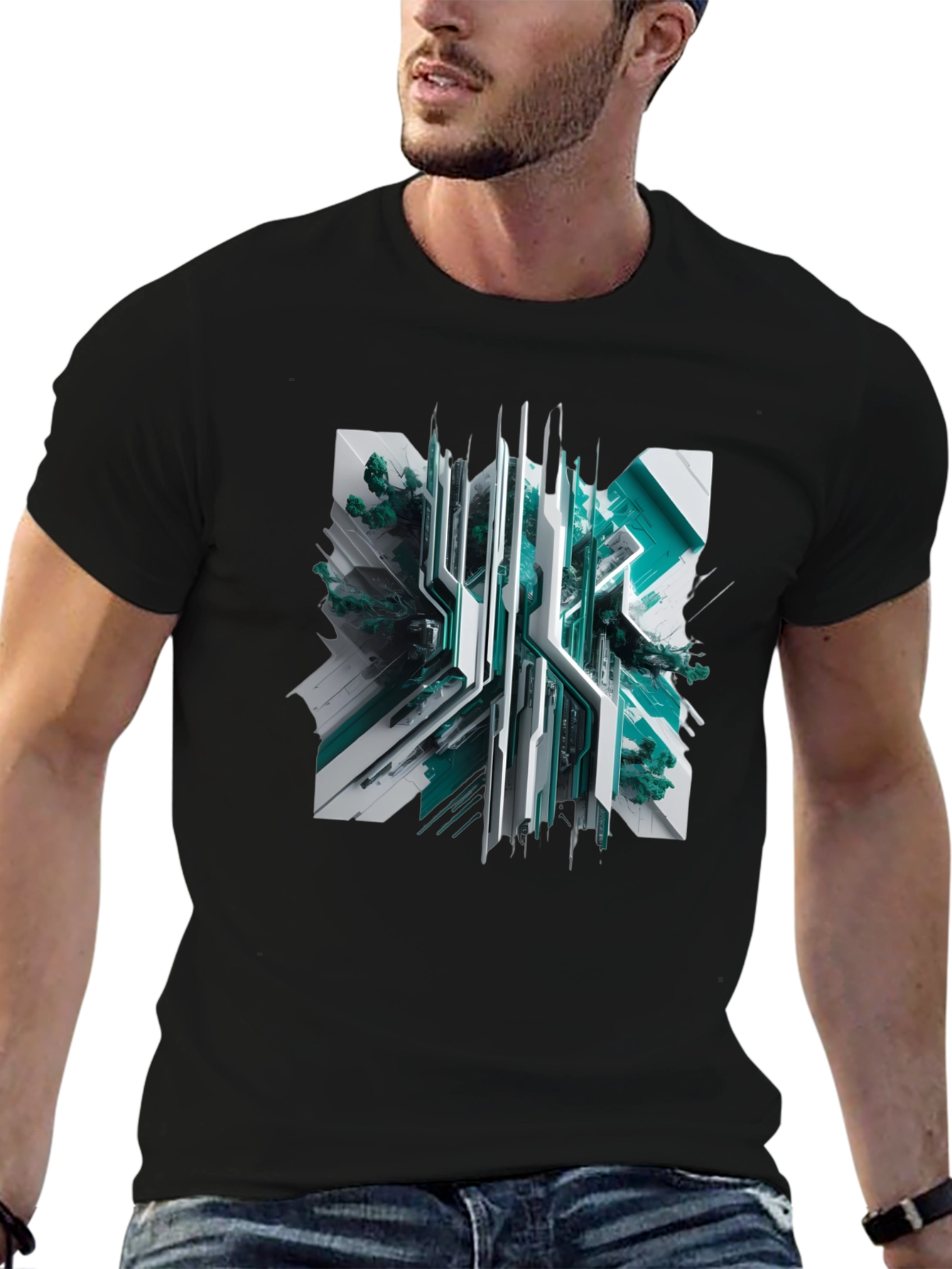 Tech-Inspired Graphic Tee