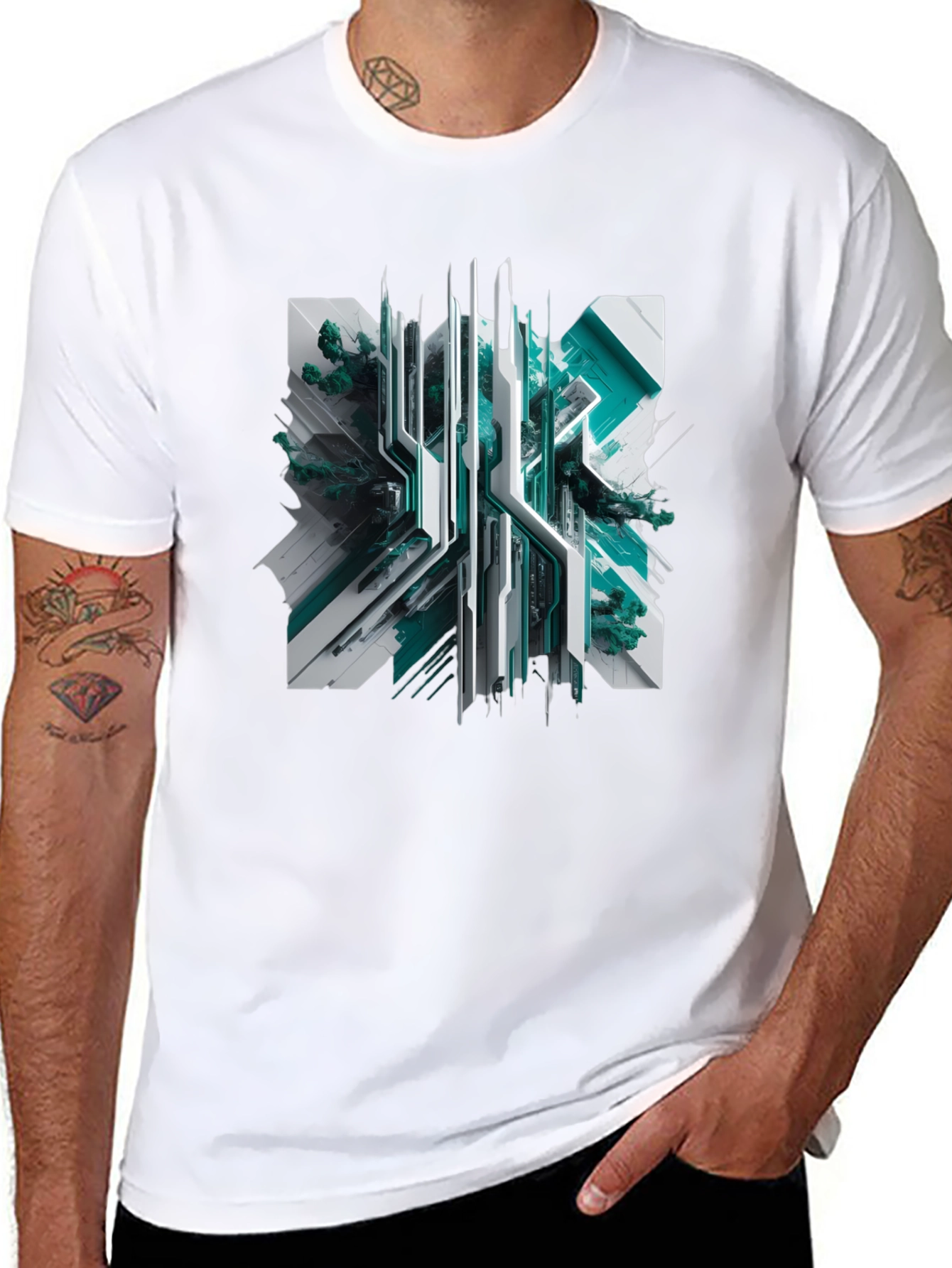 Tech-Inspired Graphic Tee