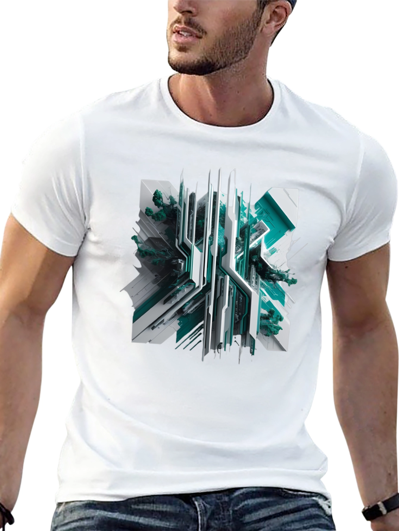 Tech-Inspired Graphic Tee