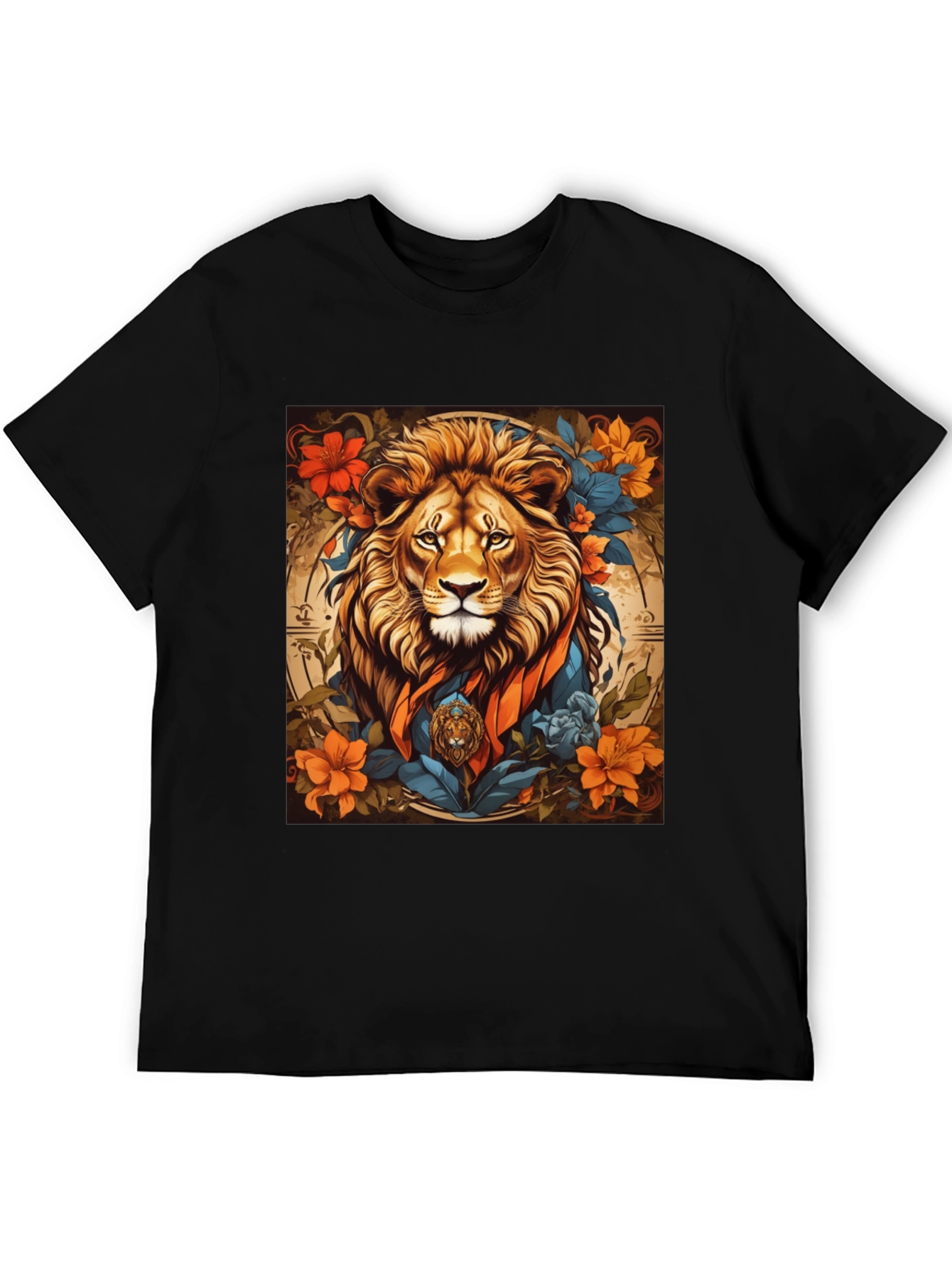 Lion Floral Graphic Tee