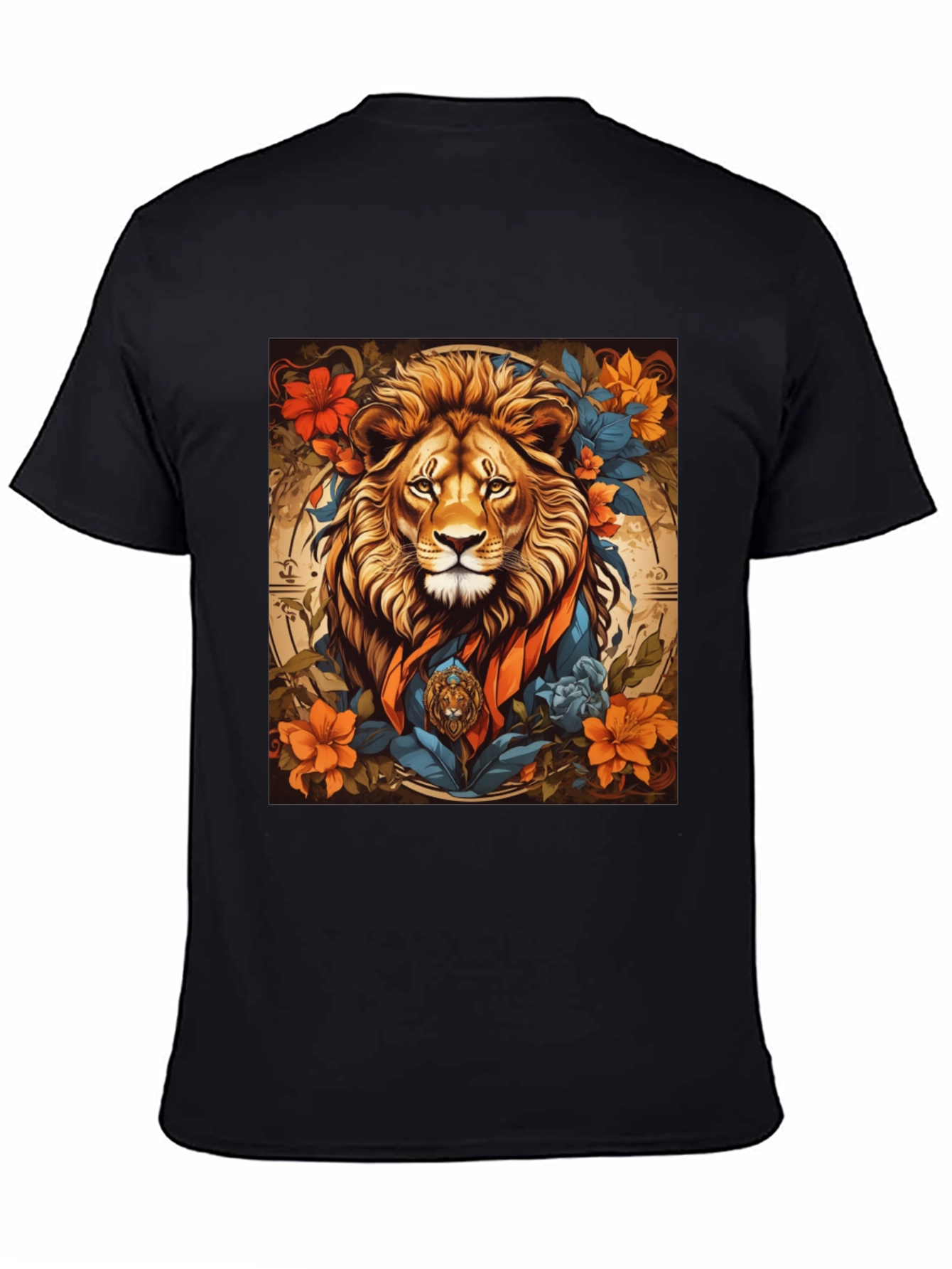 Lion Floral Graphic Tee