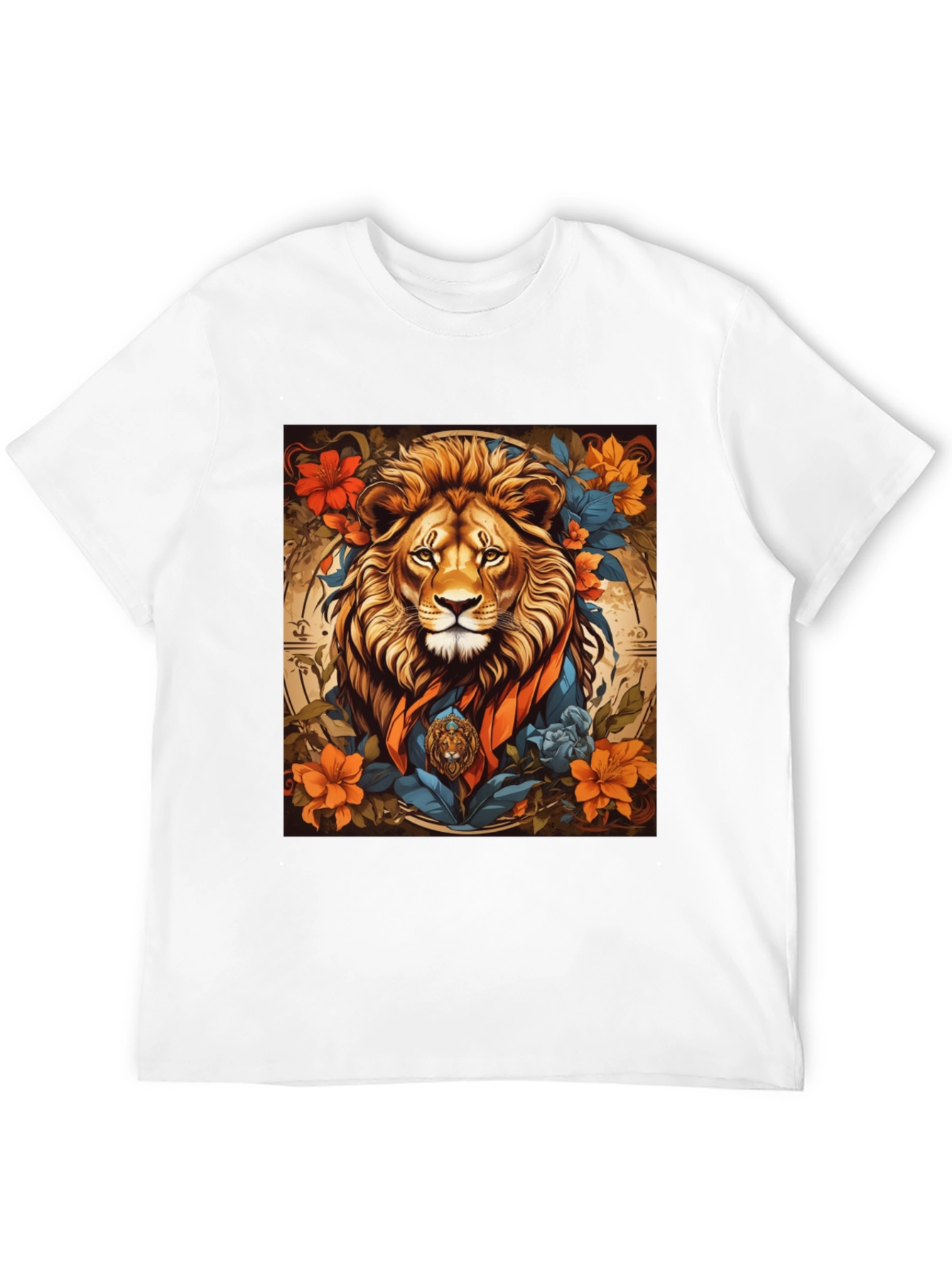Lion Floral Graphic Tee