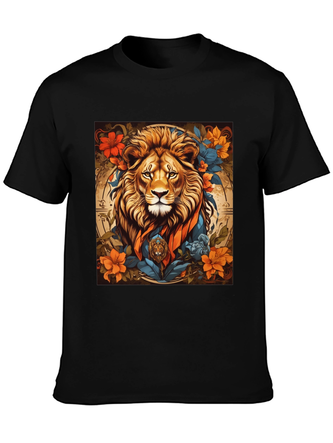 Lion Floral Graphic Tee