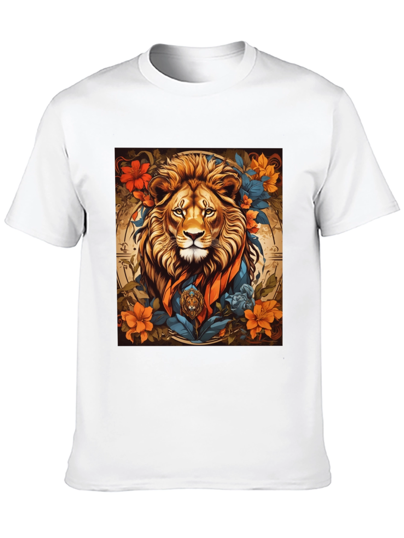 Lion Floral Graphic Tee