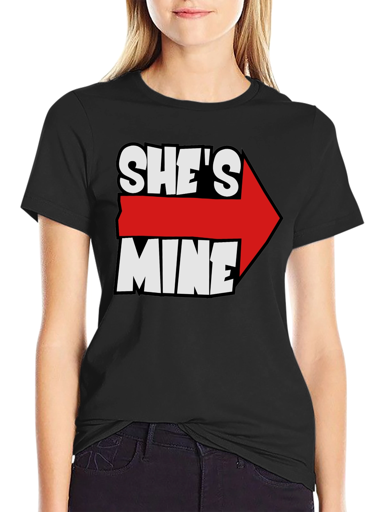 Shes Mine Arrow Novelty T-Shirt