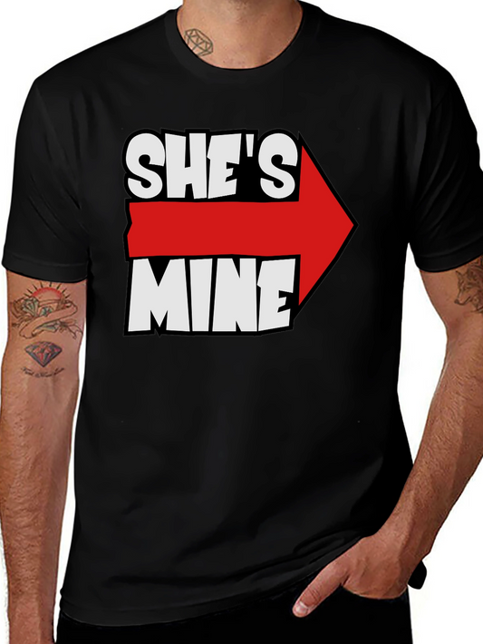 Shes Mine Arrow Novelty T-Shirt