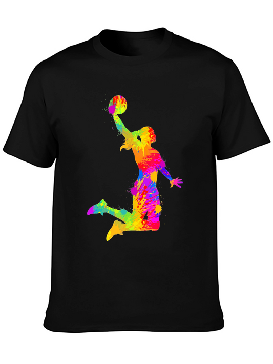 Watercolor Basketball Player Graphic Tee