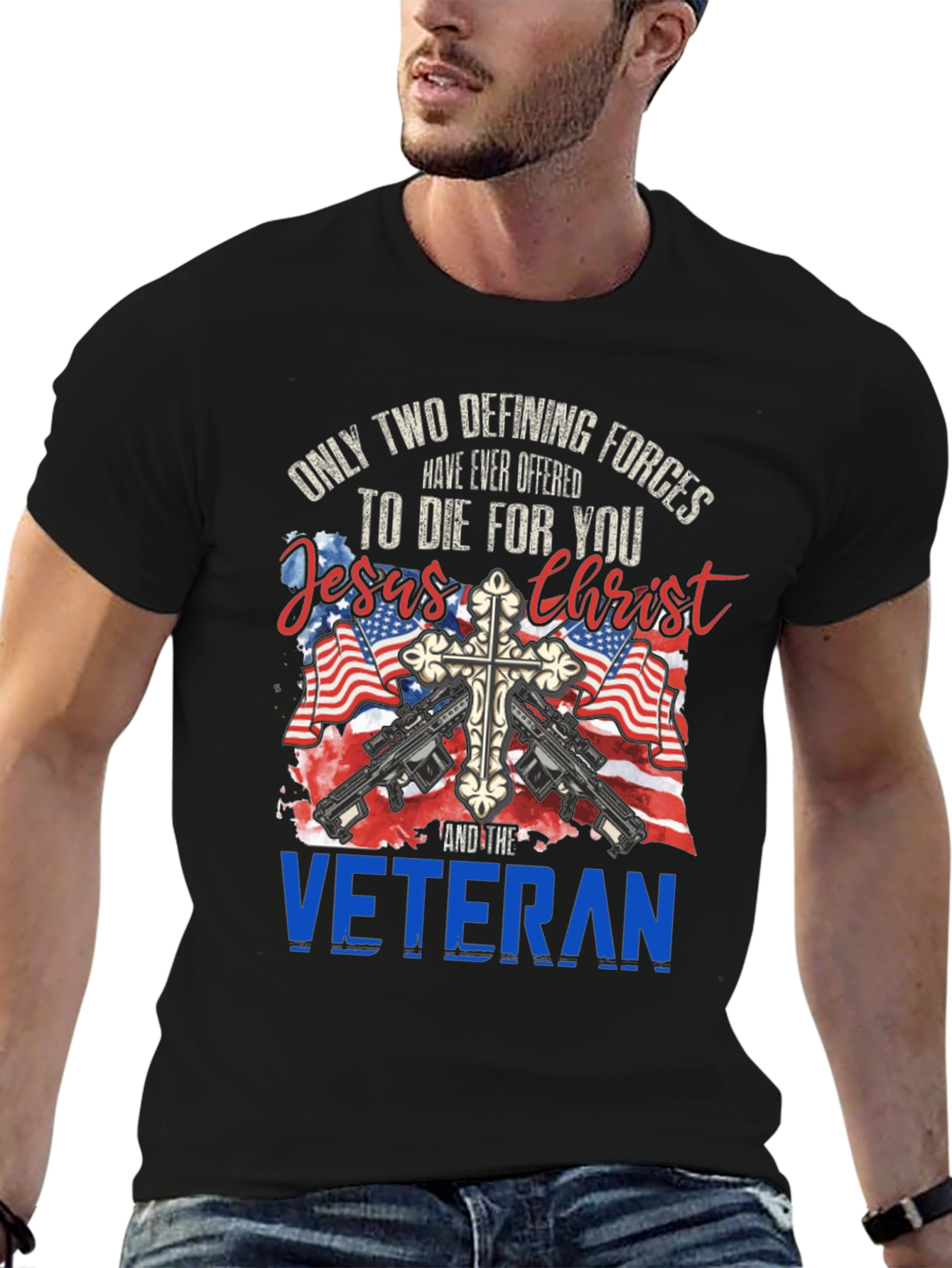Patriotic Veteran Graphic T-Shirt