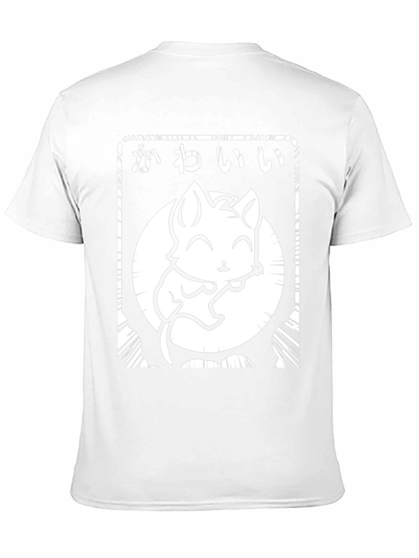 Kawaii Cat Graphic Black T-Shirt