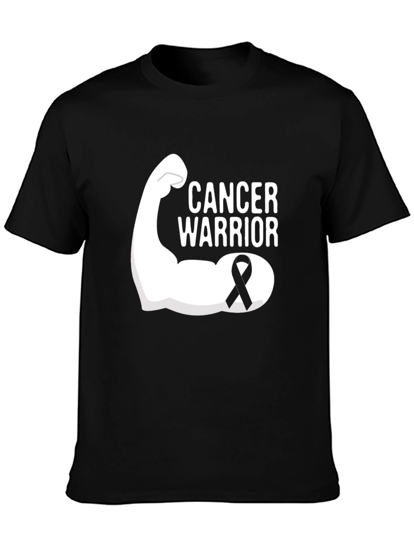 Cancer Warrior T-Shirt - Black Graphic Tee