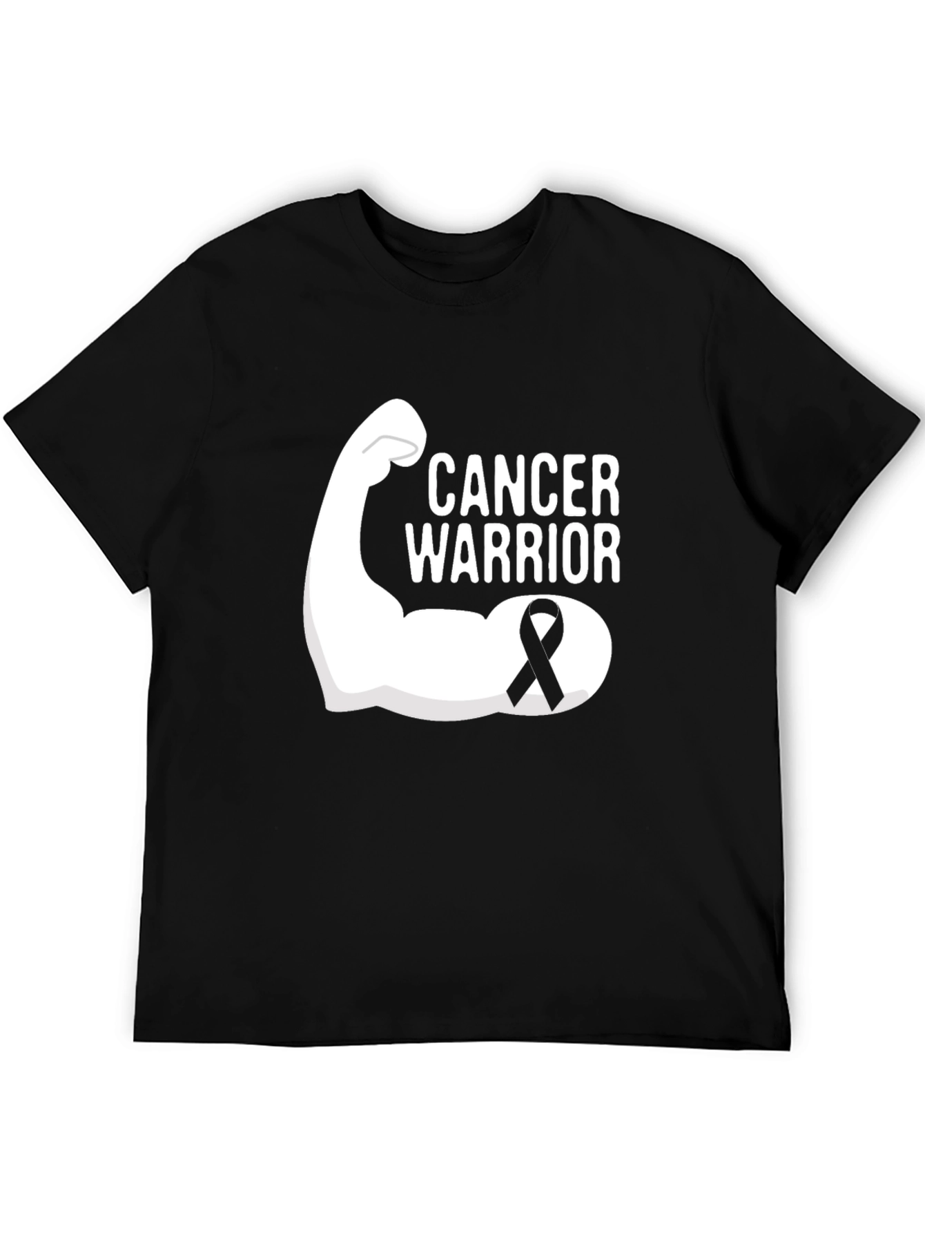 Cancer Warrior T-Shirt - Black Graphic Tee