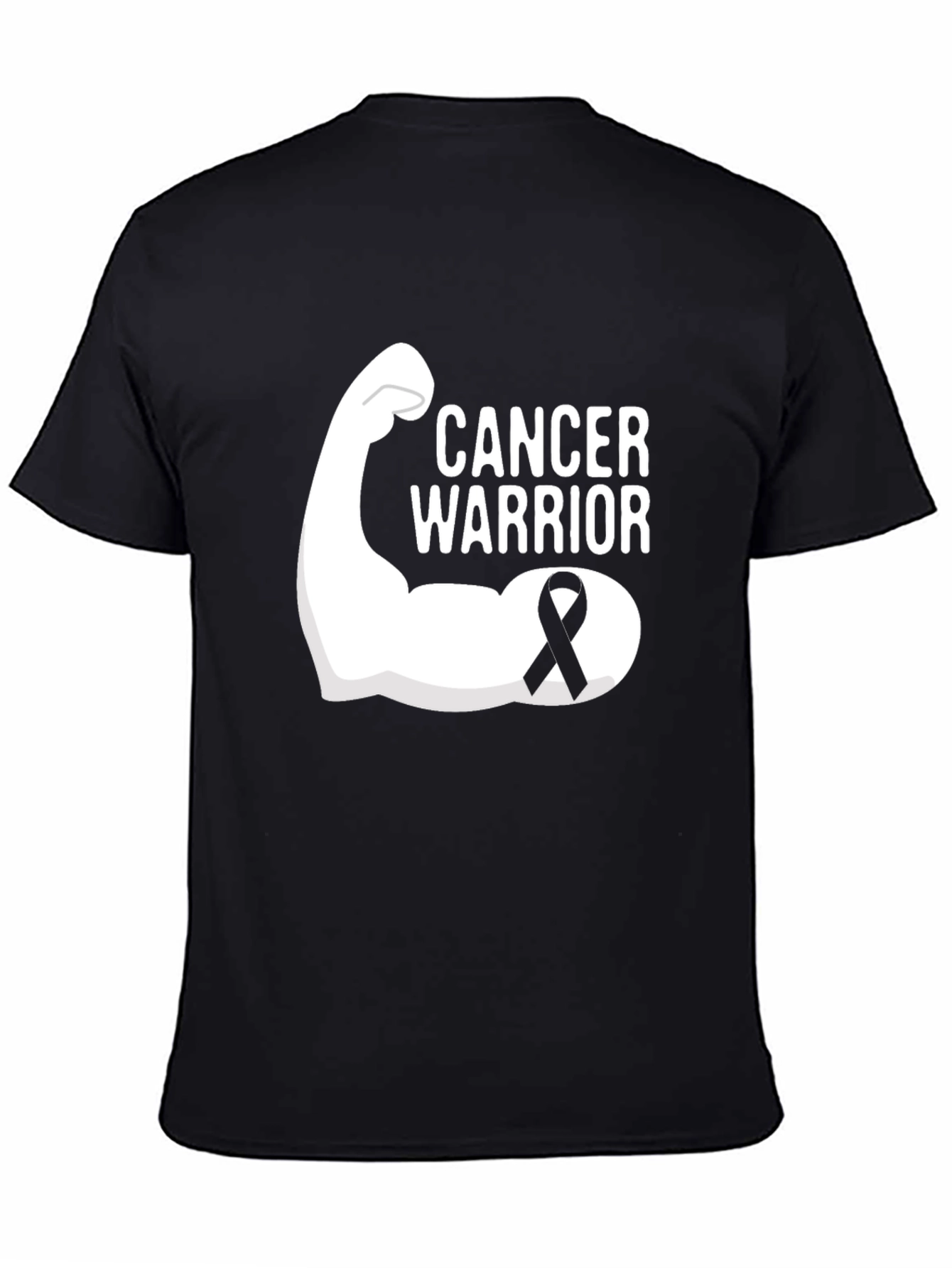 Cancer Warrior T-Shirt - Black Graphic Tee