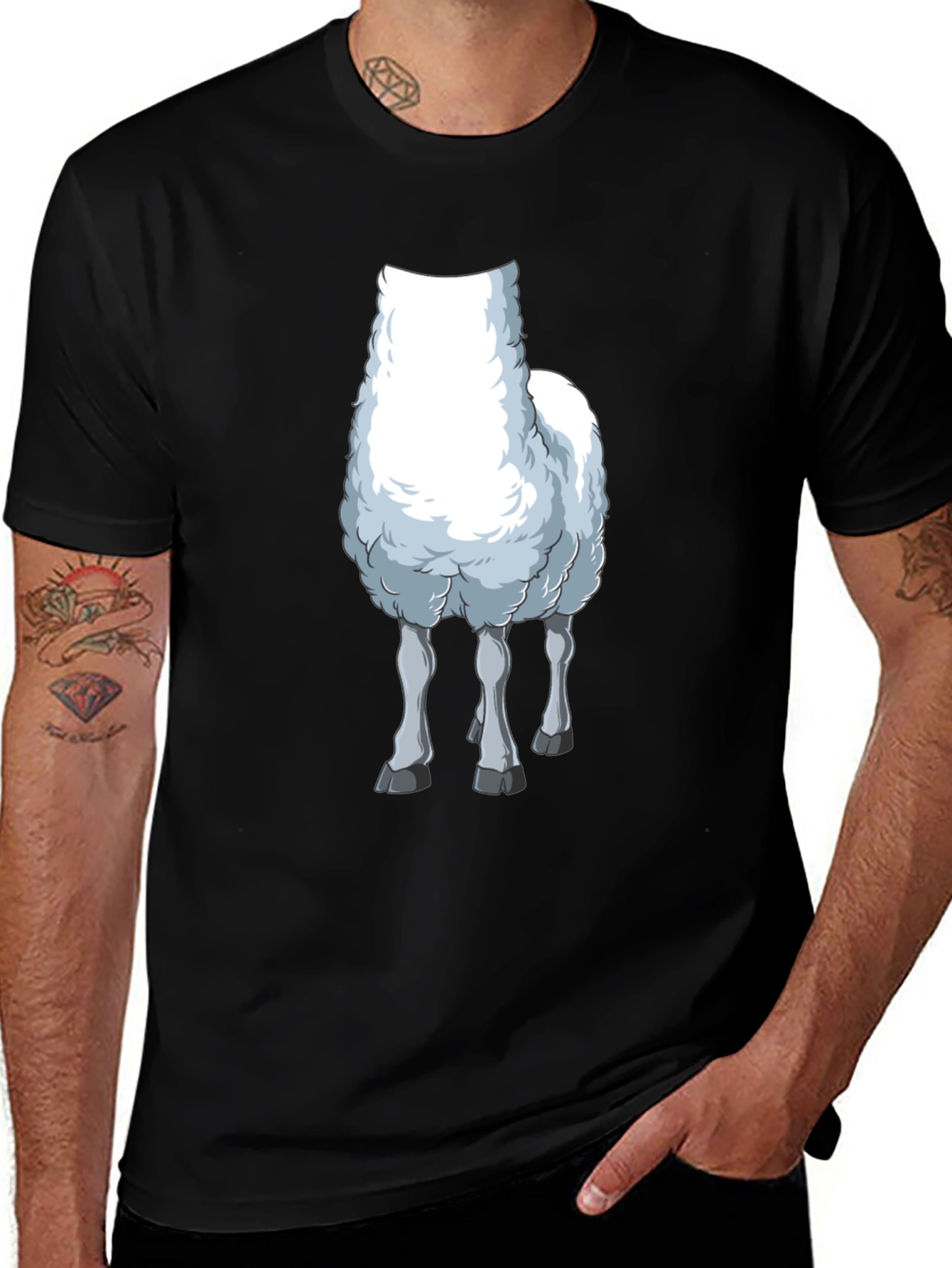 Llama Graphic Tee - Mens Black T-Shirt