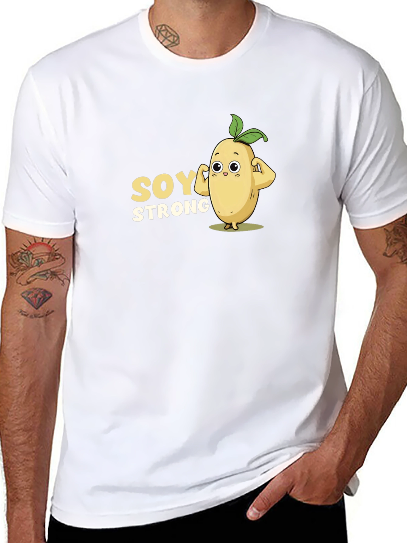 Soy Strong Graphic T-Shirt - Black