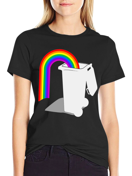 Rainbow Trash Graphic Tee - Unique & Playful Design