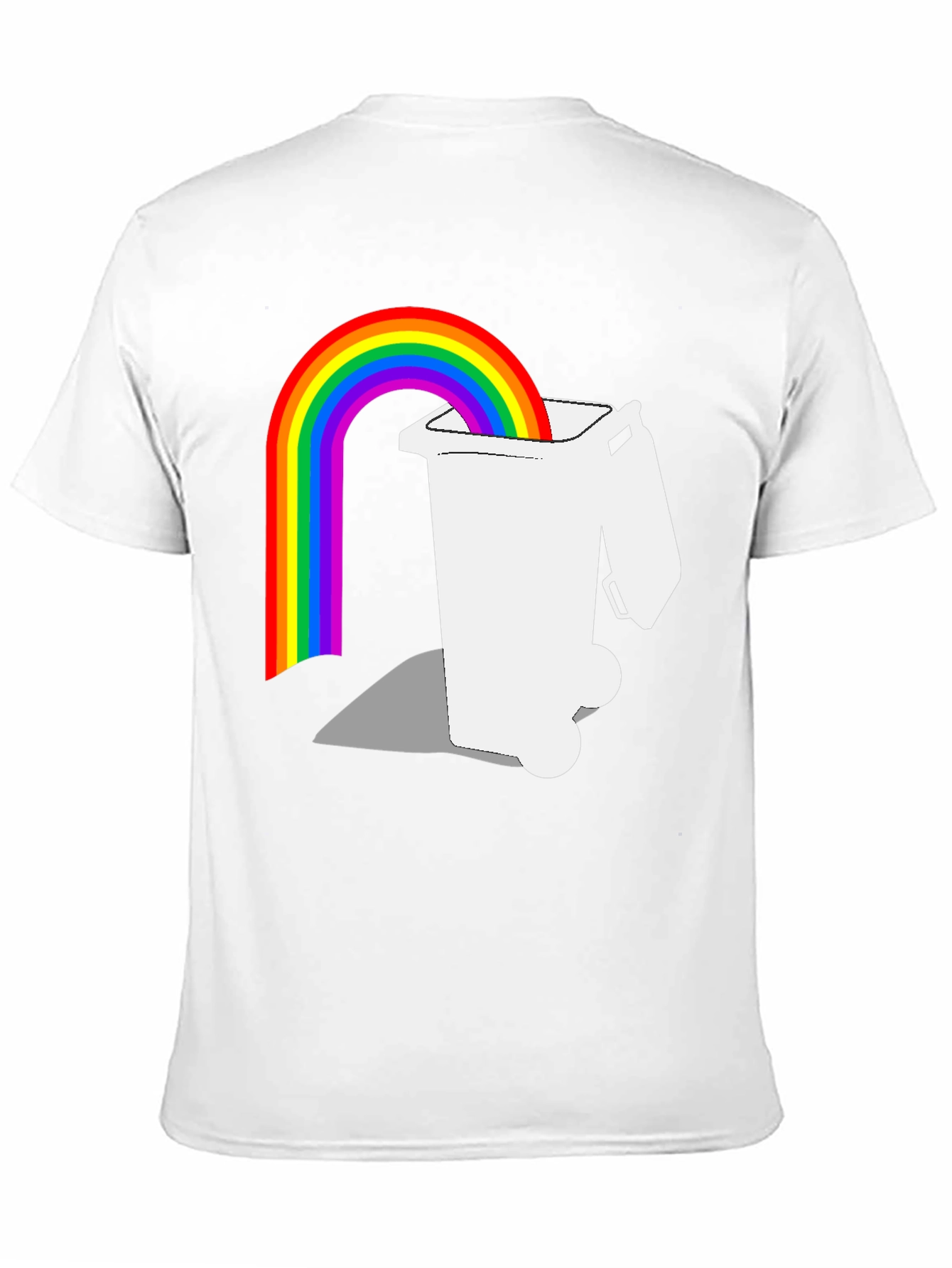 Rainbow Trash Graphic Tee - Unique & Playful Design