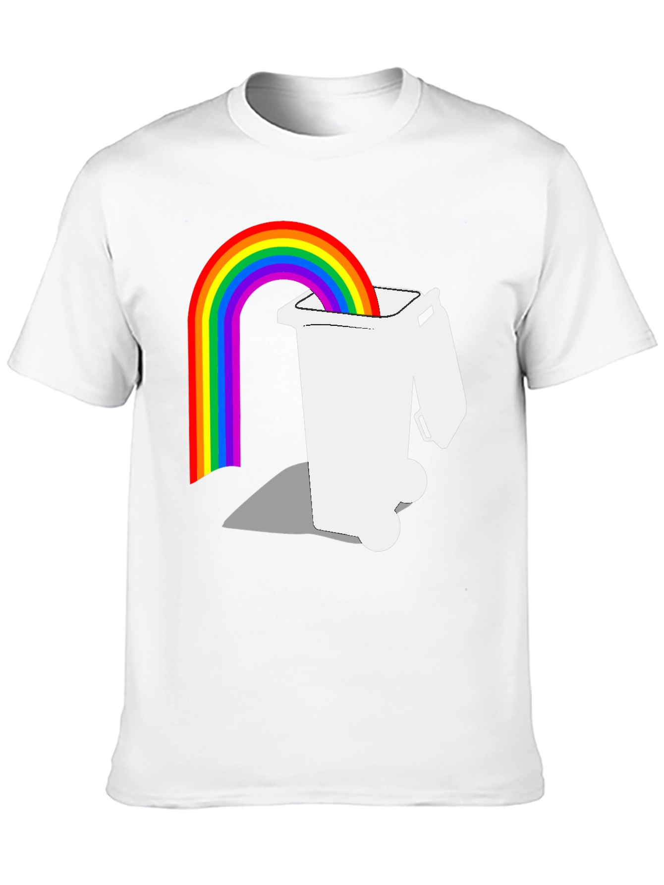 Rainbow Trash Graphic Tee - Unique & Playful Design