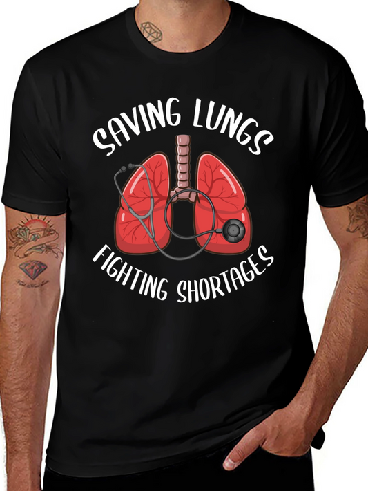 Saving Lungs Fighting Shortages T-Shirt