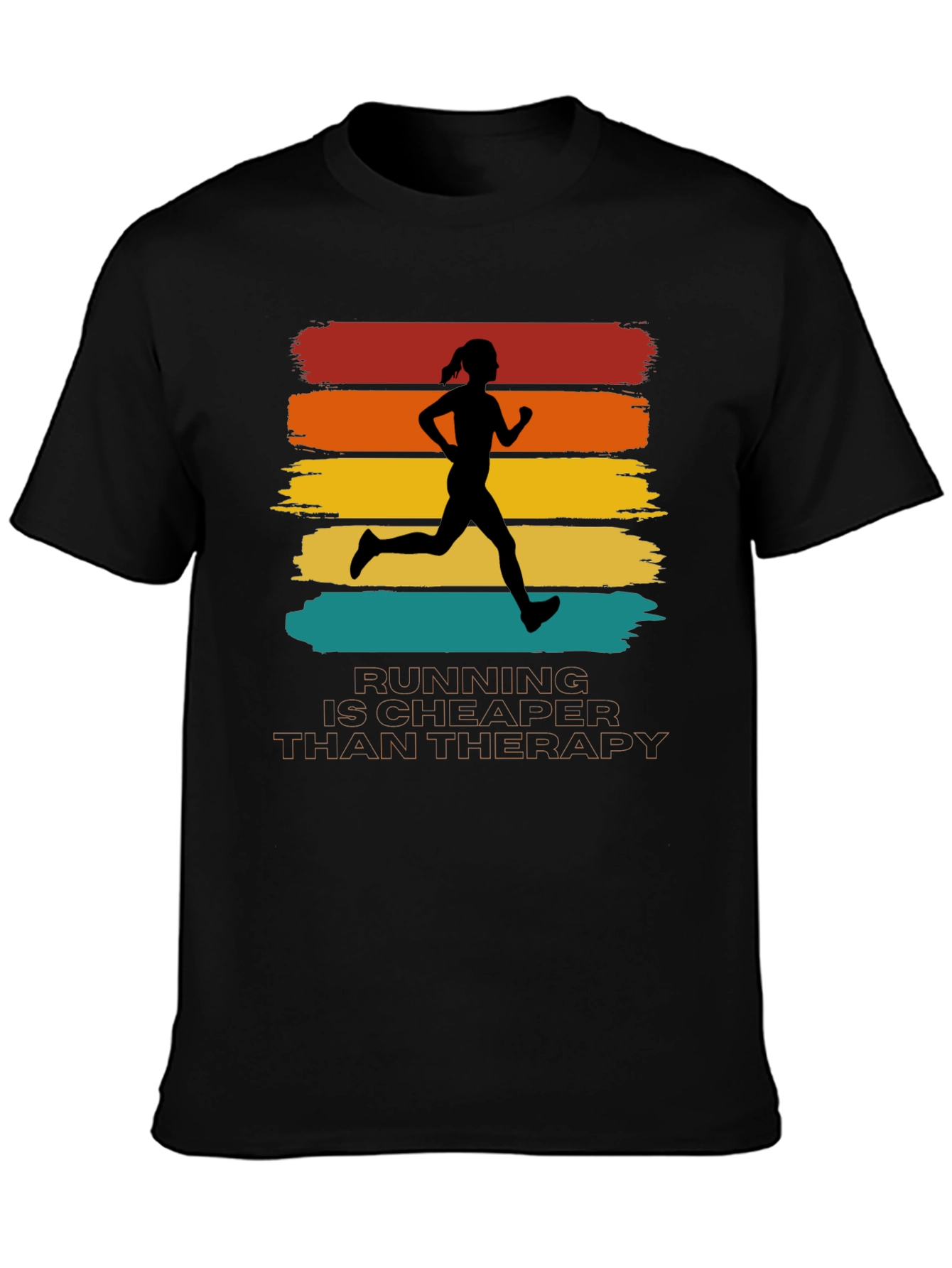 Running is Cheaper Than Therapy Graphic Tee