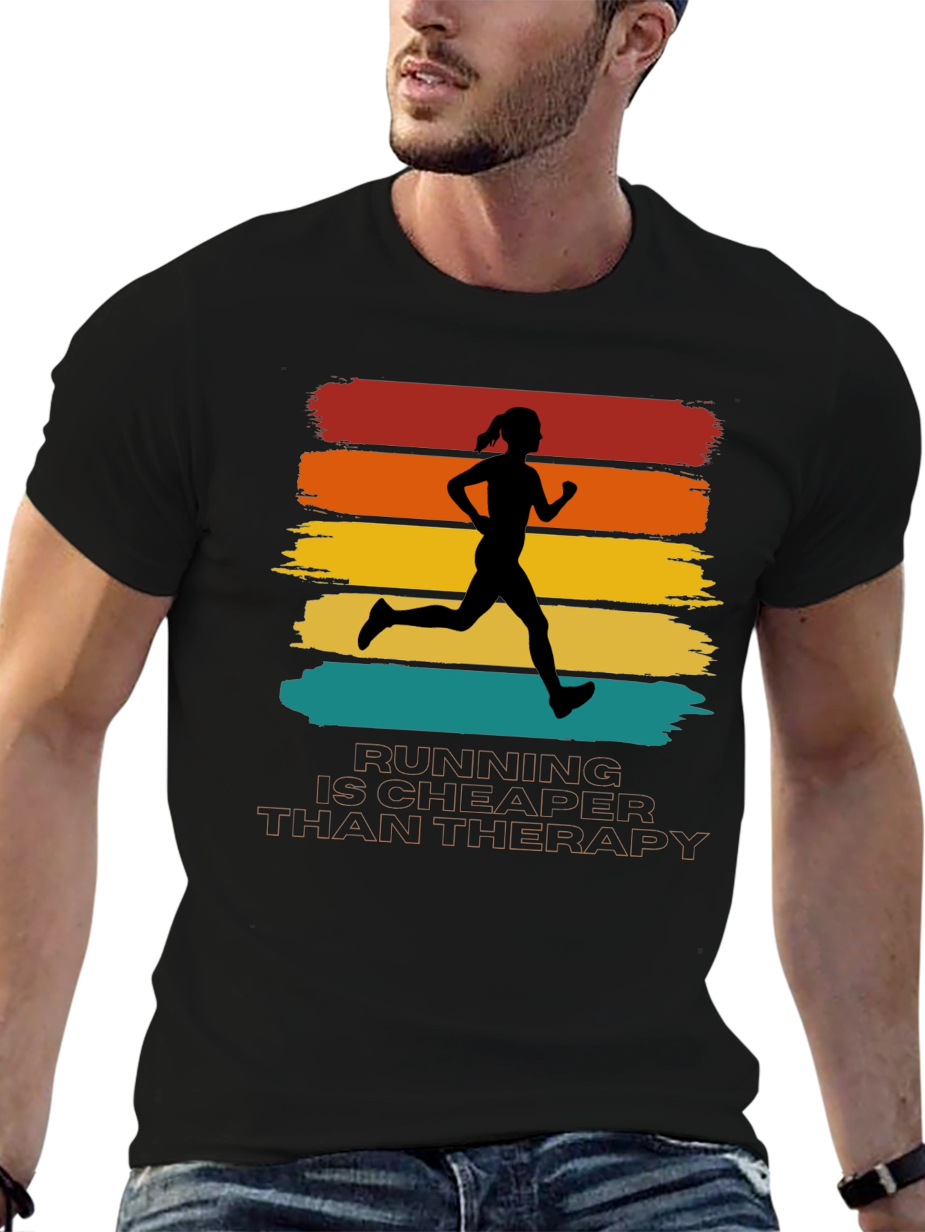 Running is Cheaper Than Therapy Graphic Tee
