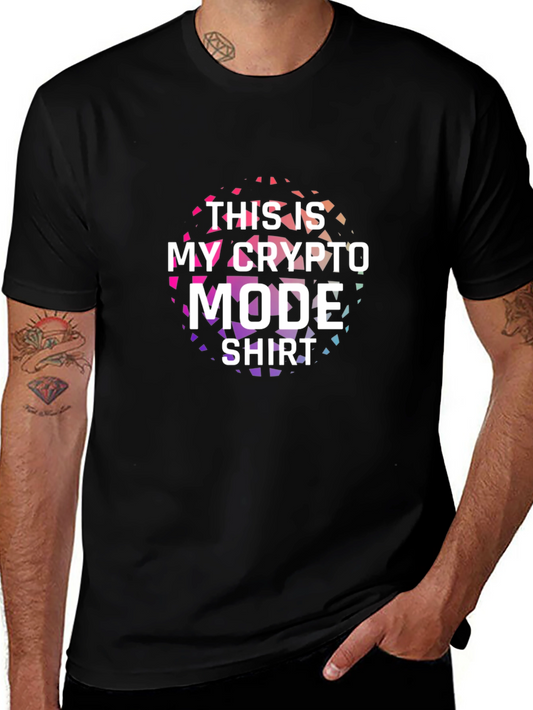Crypto Mode T-Shirt - Black Cotton Tee