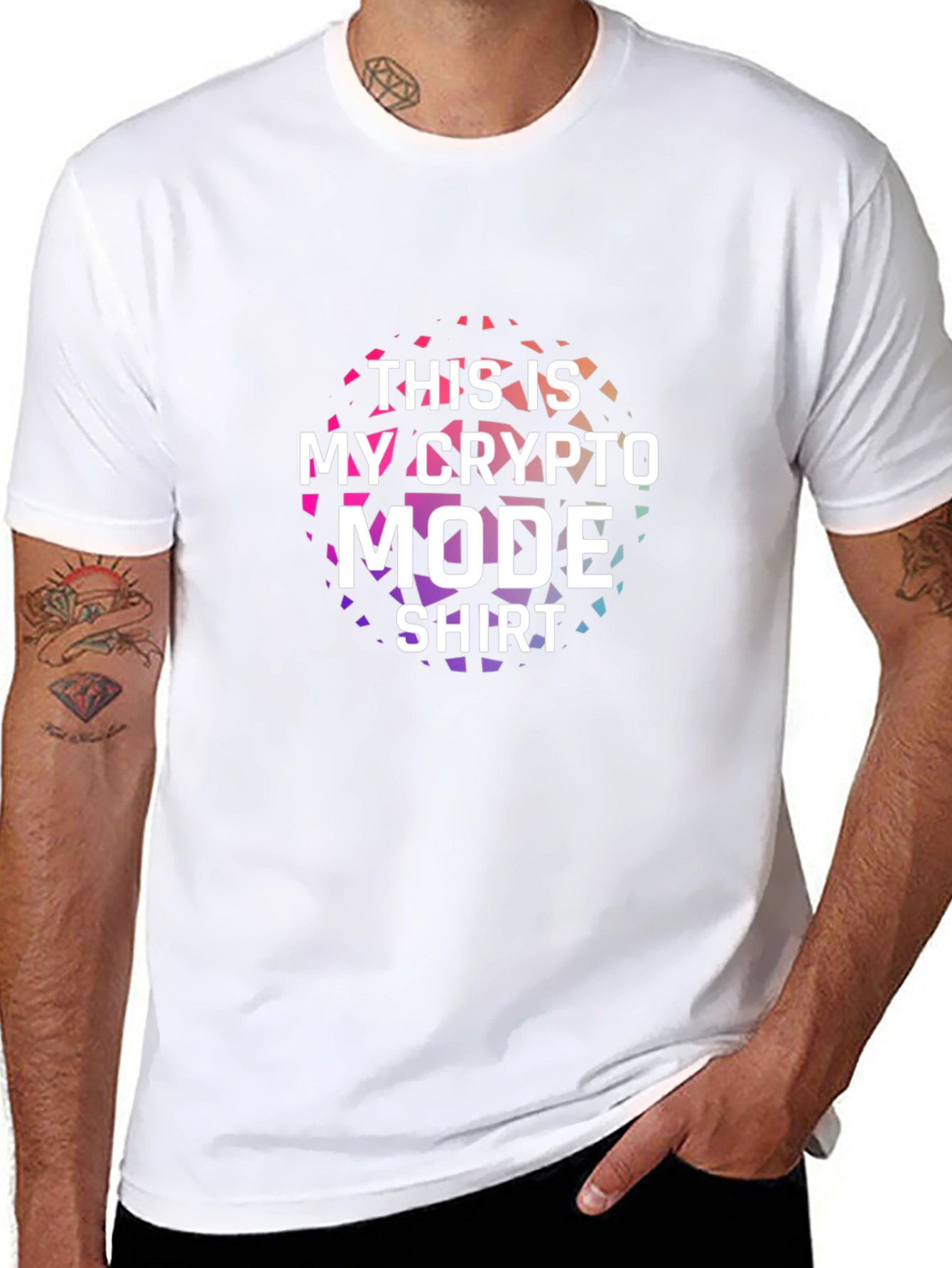 Crypto Mode T-Shirt - Black Cotton Tee