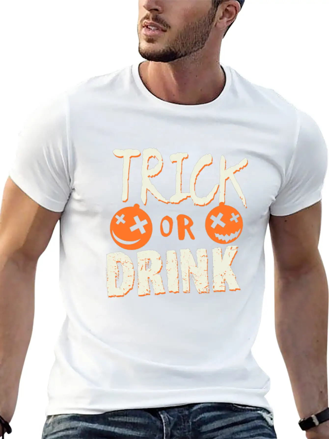 1 Trick Or Drink Timeless Short Sleeve Tee – Comfy And Minimalist Design