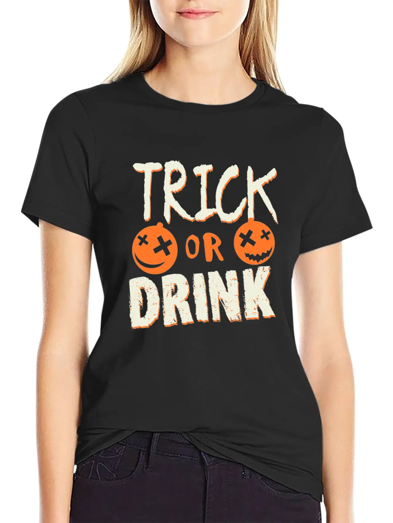 1 Trick Or Drink Timeless Short Sleeve Tee – Comfy And Minimalist Design