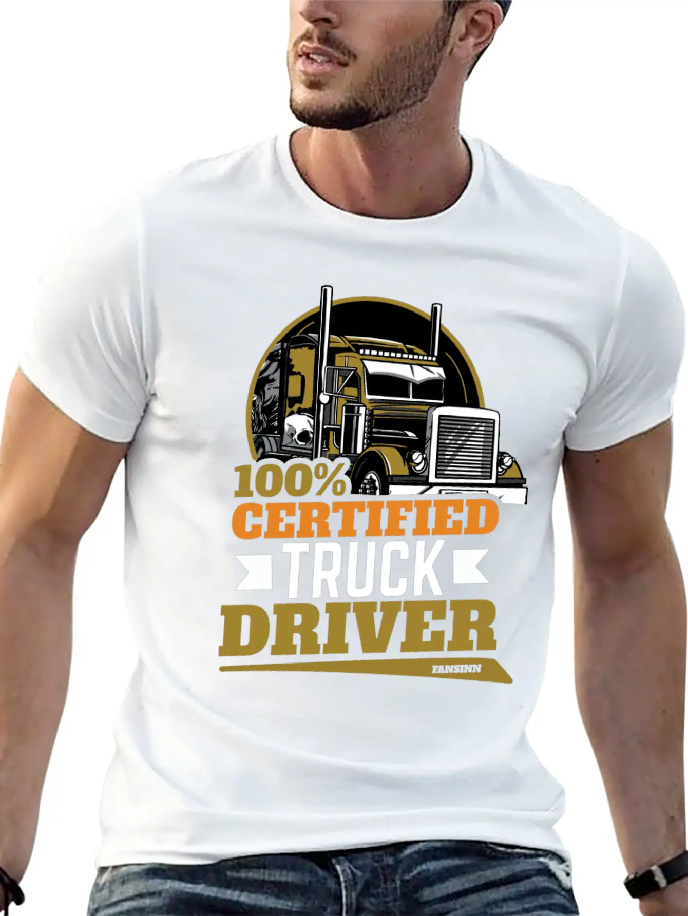 100% Certified Truck Driver Stylish Everyday T-Shirt – Unisex Basic Cotton Tee