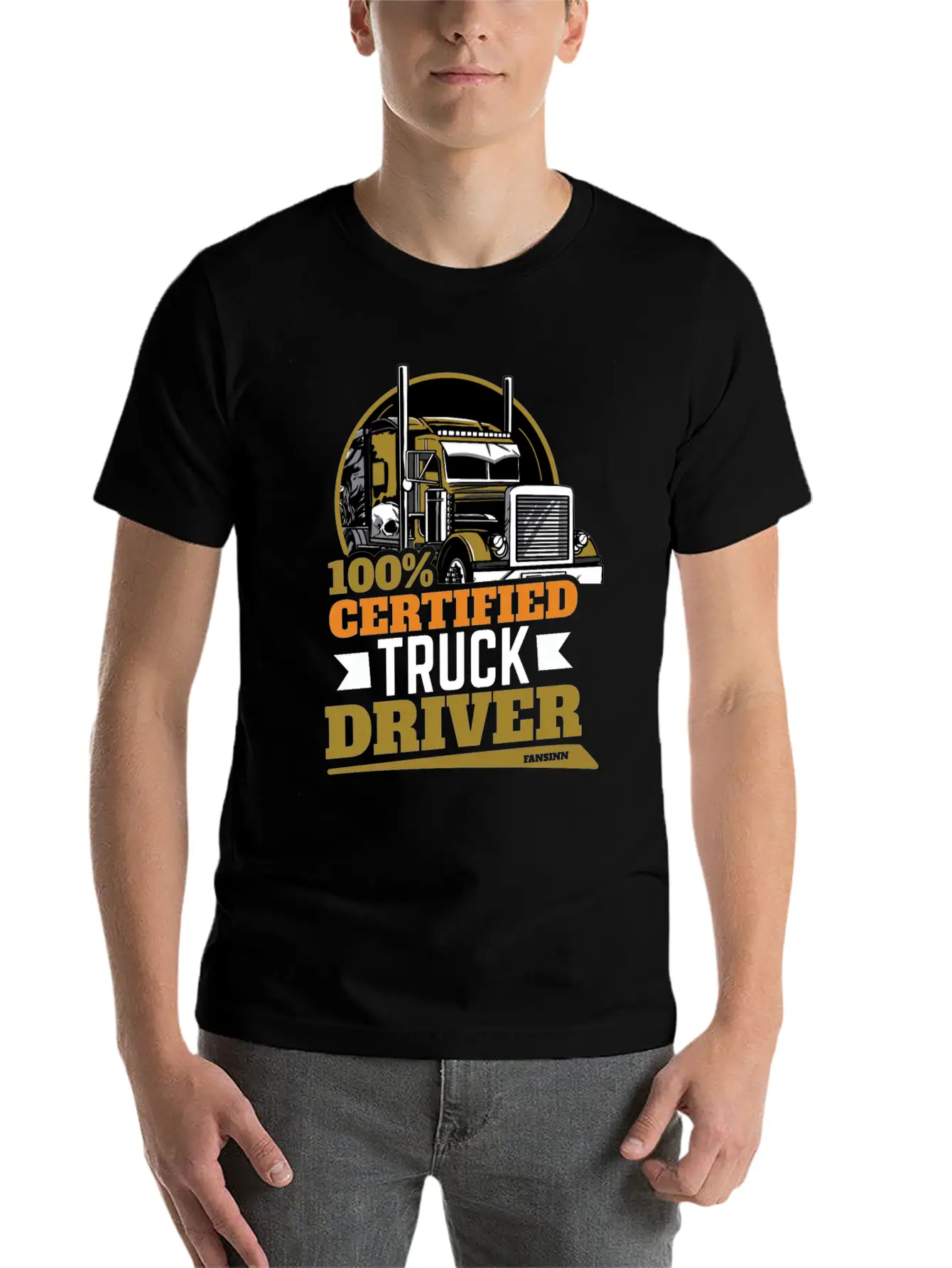 100% Certified Truck Driver Stylish Everyday T-Shirt – Unisex Basic Cotton Tee