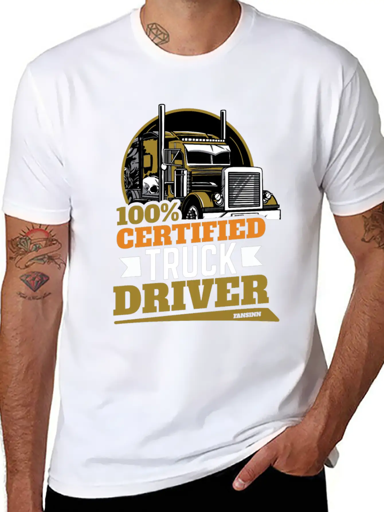 100% Certified Truck Driver Stylish Everyday T-Shirt – Unisex Basic Cotton Tee