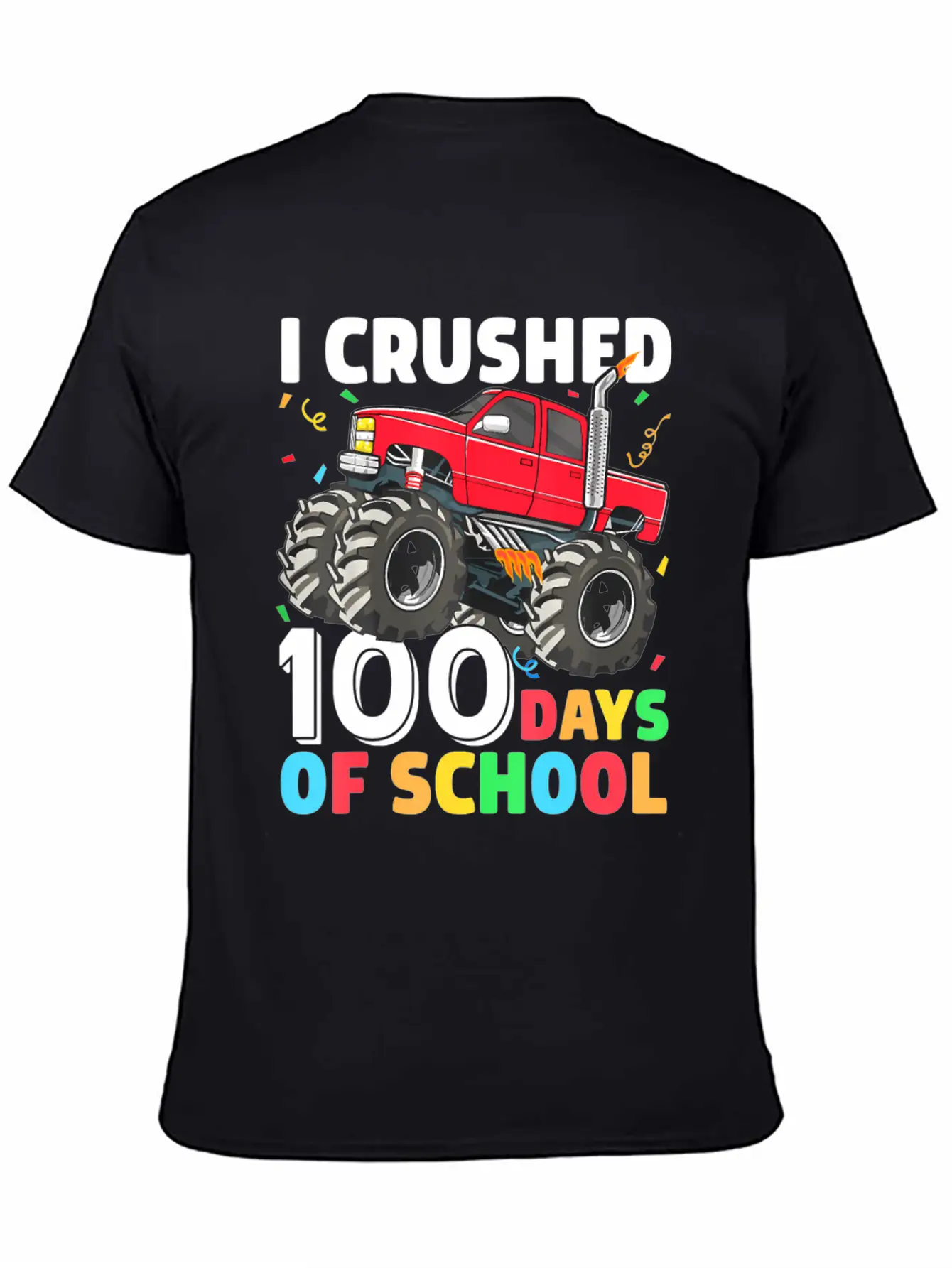 100 Days Of School Monster Truck Comfortable Minimalist Graphic Tee – Summer Style Essential