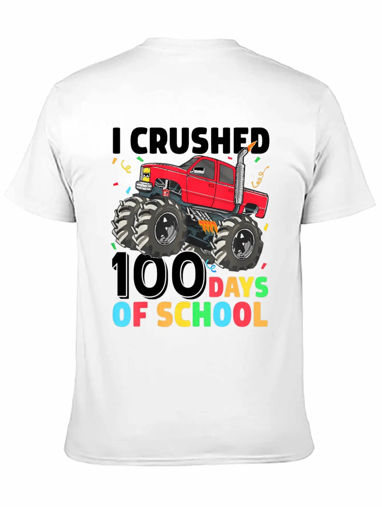 100 Days Of School Monster Truck Comfortable Minimalist Graphic Tee – Summer Style Essential
