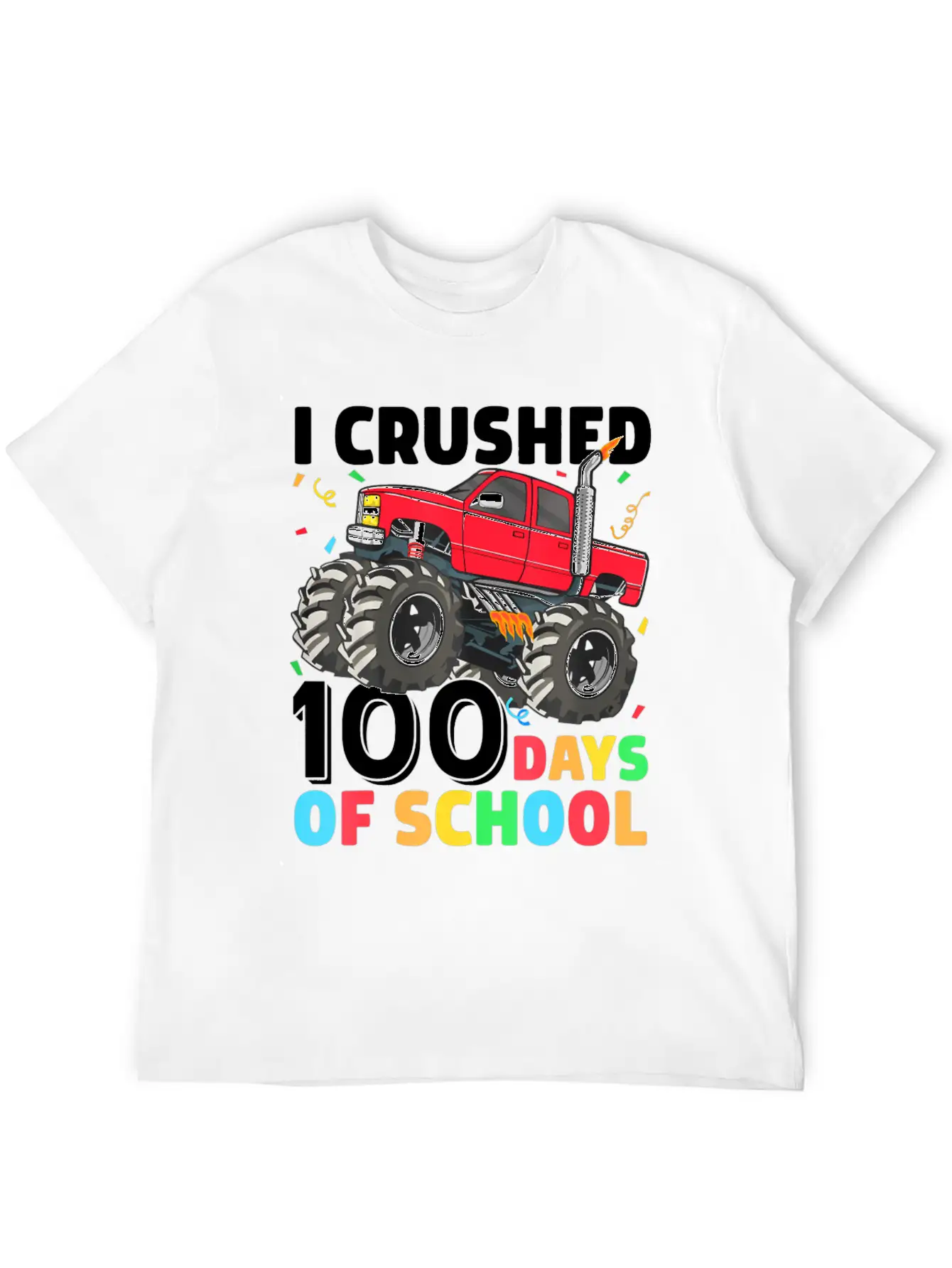 100 Days Of School Monster Truck Comfortable Minimalist Graphic Tee – Summer Style Essential