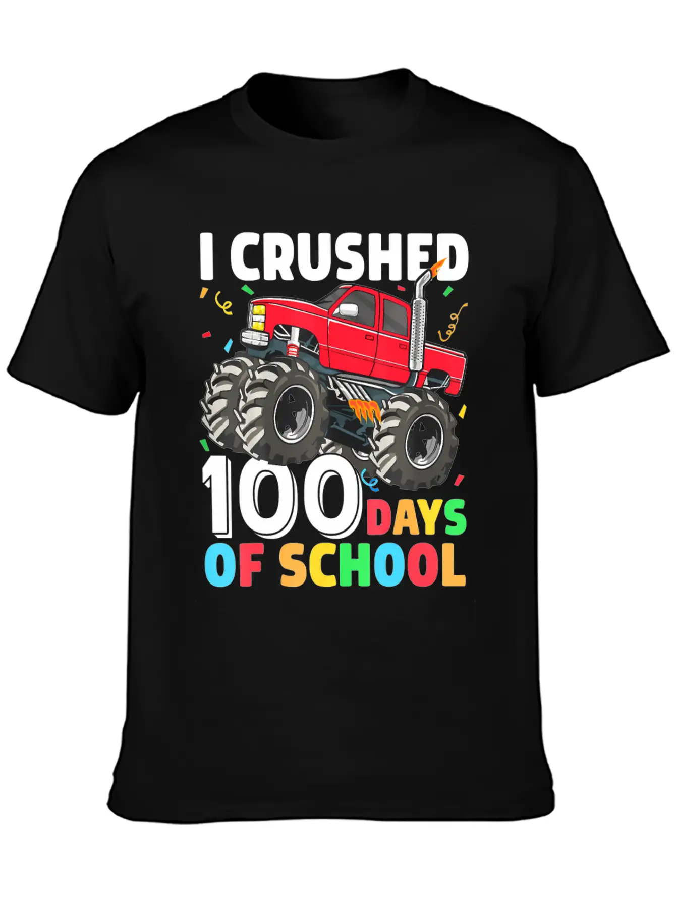 100 Days Of School Monster Truck Comfortable Minimalist Graphic Tee – Summer Style Essential