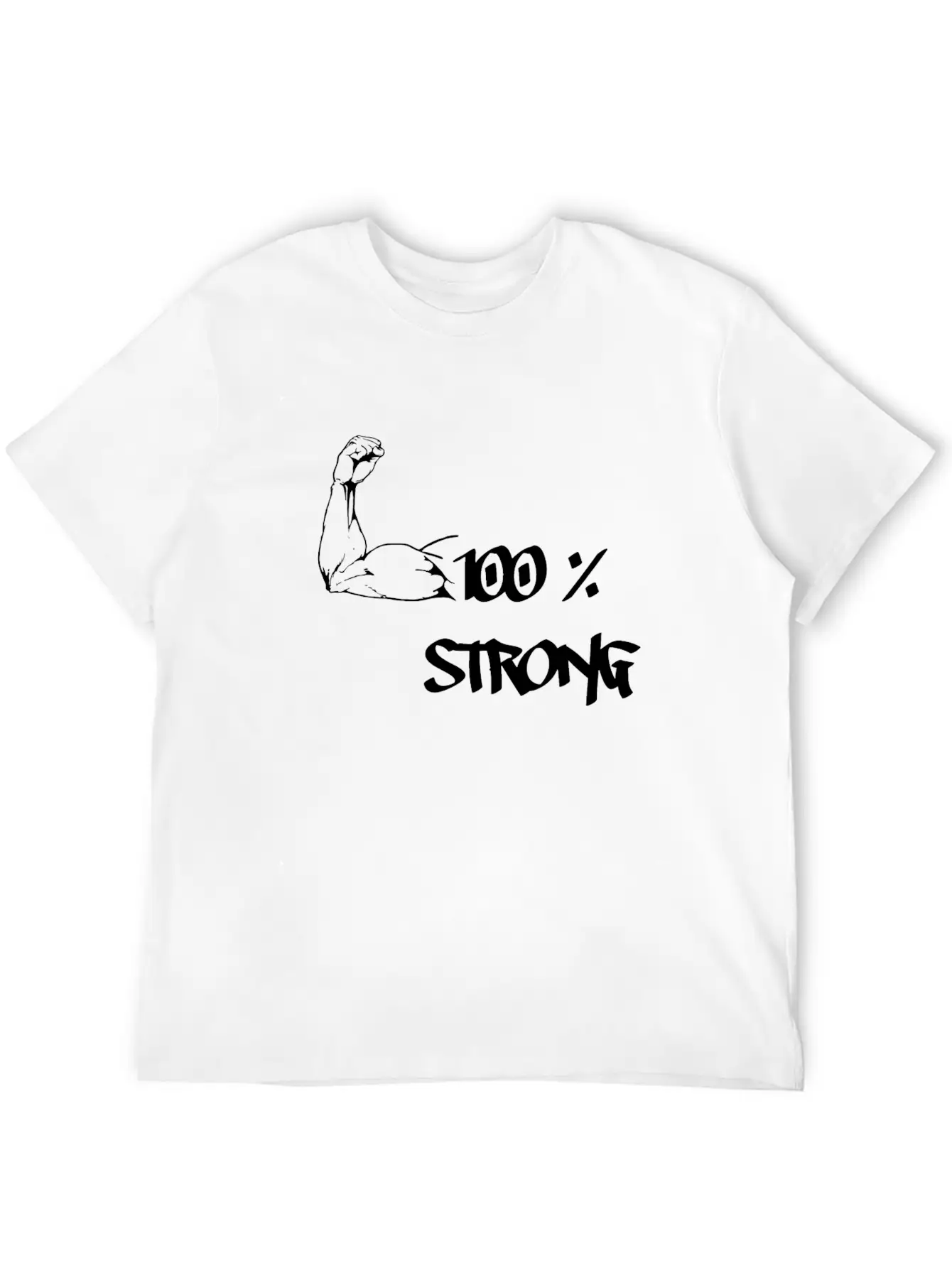 100% STRONG Unisex Short Sleeve Soft Cotton T-Shirt – Casual Everyday Wear