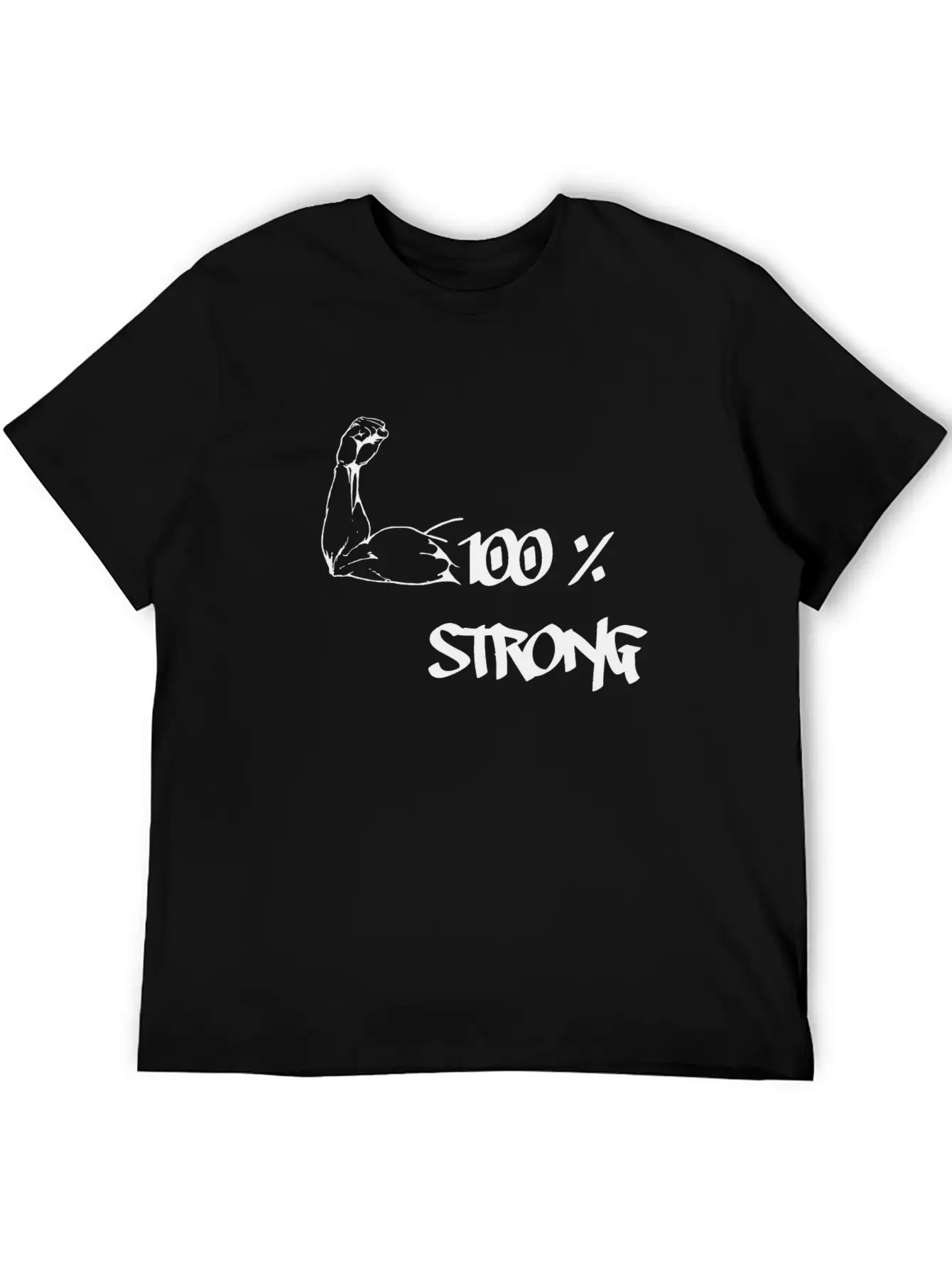 100% STRONG Unisex Short Sleeve Soft Cotton T-Shirt – Casual Everyday Wear