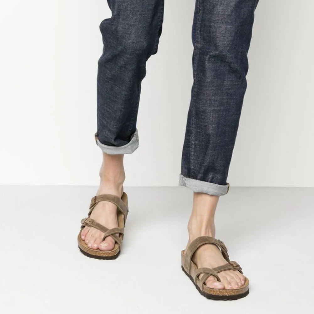Birkenstock Women's Mayari Oiled Leather in Tobacco Brown