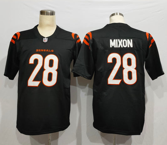 Men's Cincinnati Bengals Joe Mixon #28 Black Game Player Jerseys