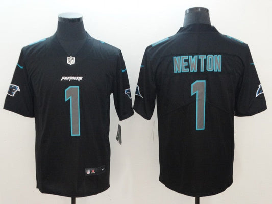 Men's Carolina Panthers Cam Newton #1 Black Game Player Jerseys