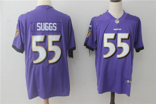 Men's Baltimore Ravens Terrell Suggs #55 Purple Game Jerseys