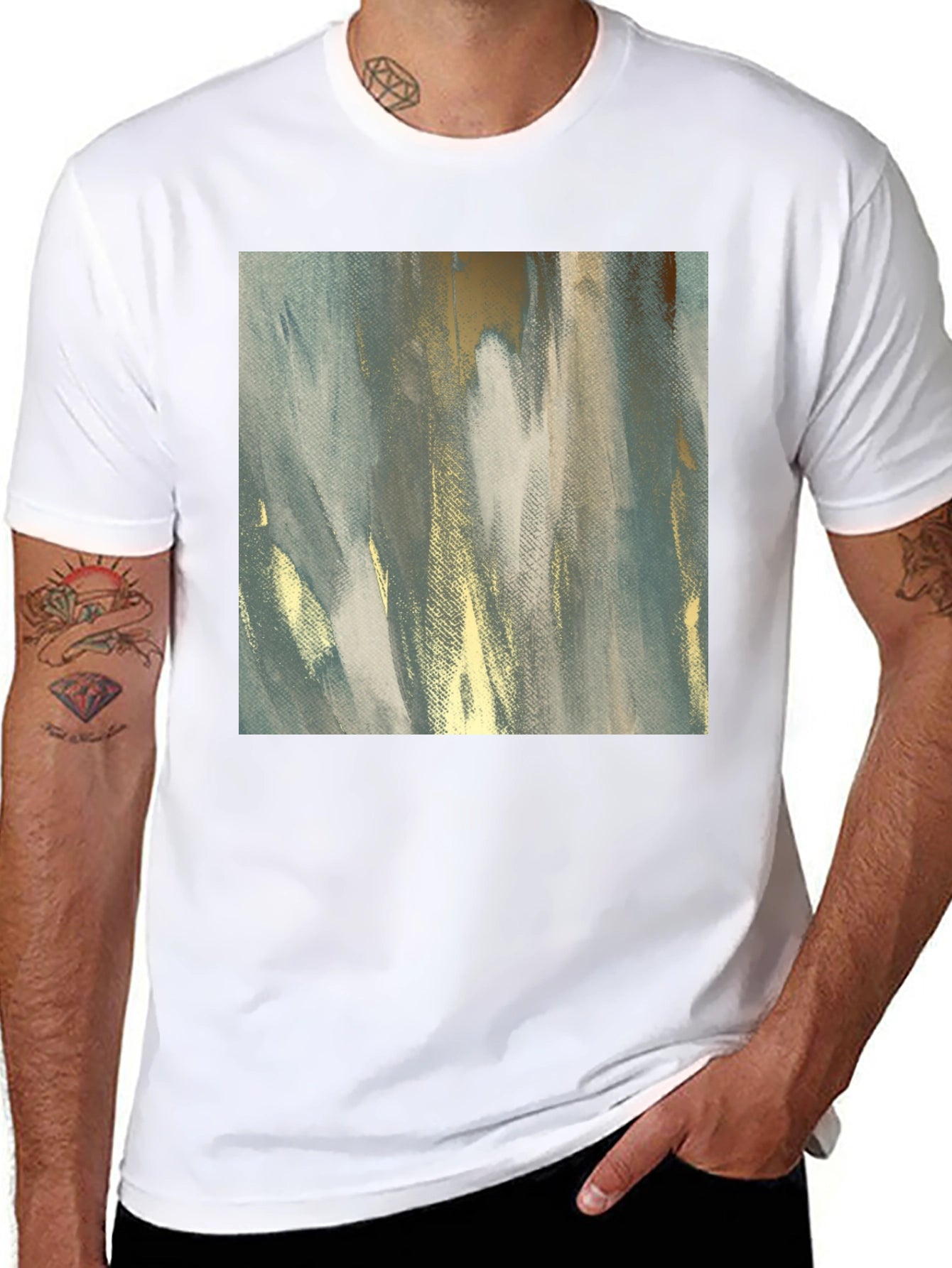 Abstract Art Print Tee - Stylish Casual Wear