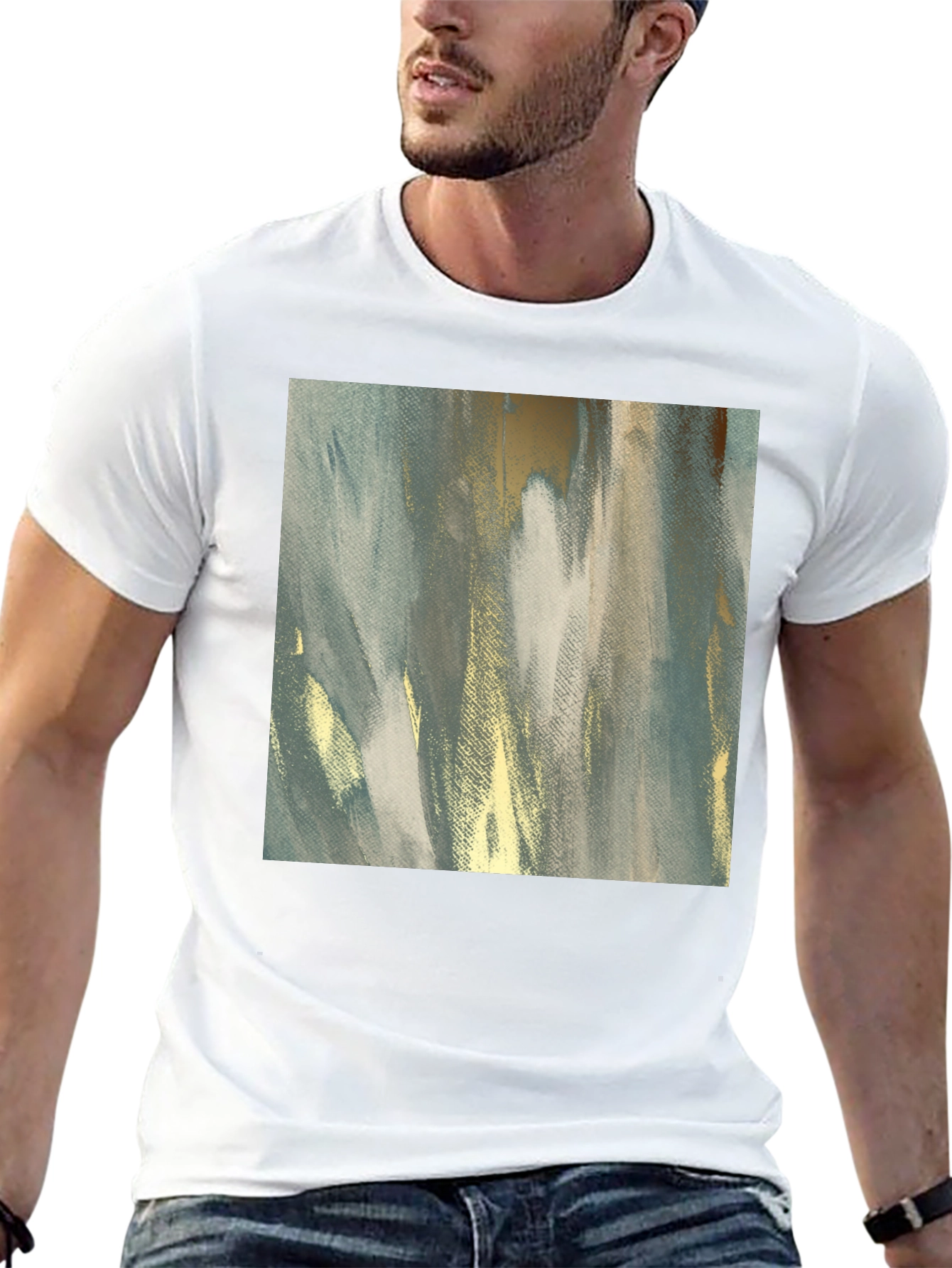 Abstract Art Print Tee - Stylish Casual Wear