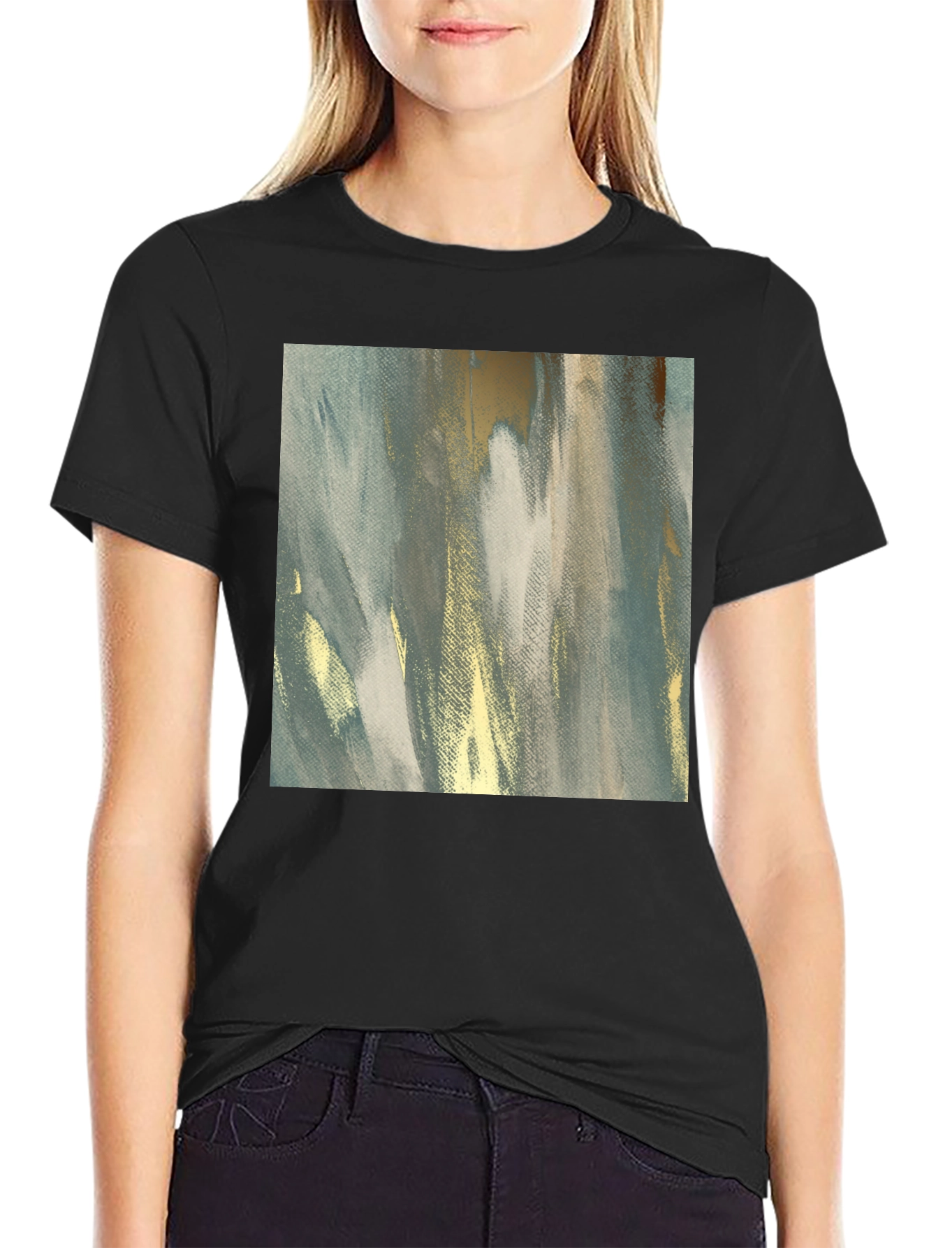 Abstract Art Print Tee - Stylish Casual Wear