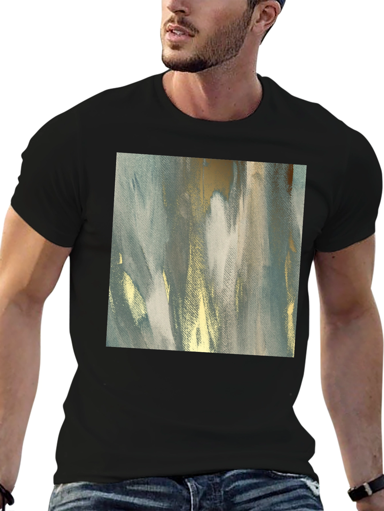 Abstract Art Print Tee - Stylish Casual Wear