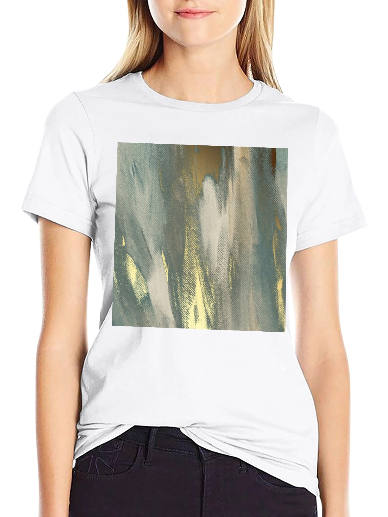 Abstract Art Print Tee - Stylish Casual Wear