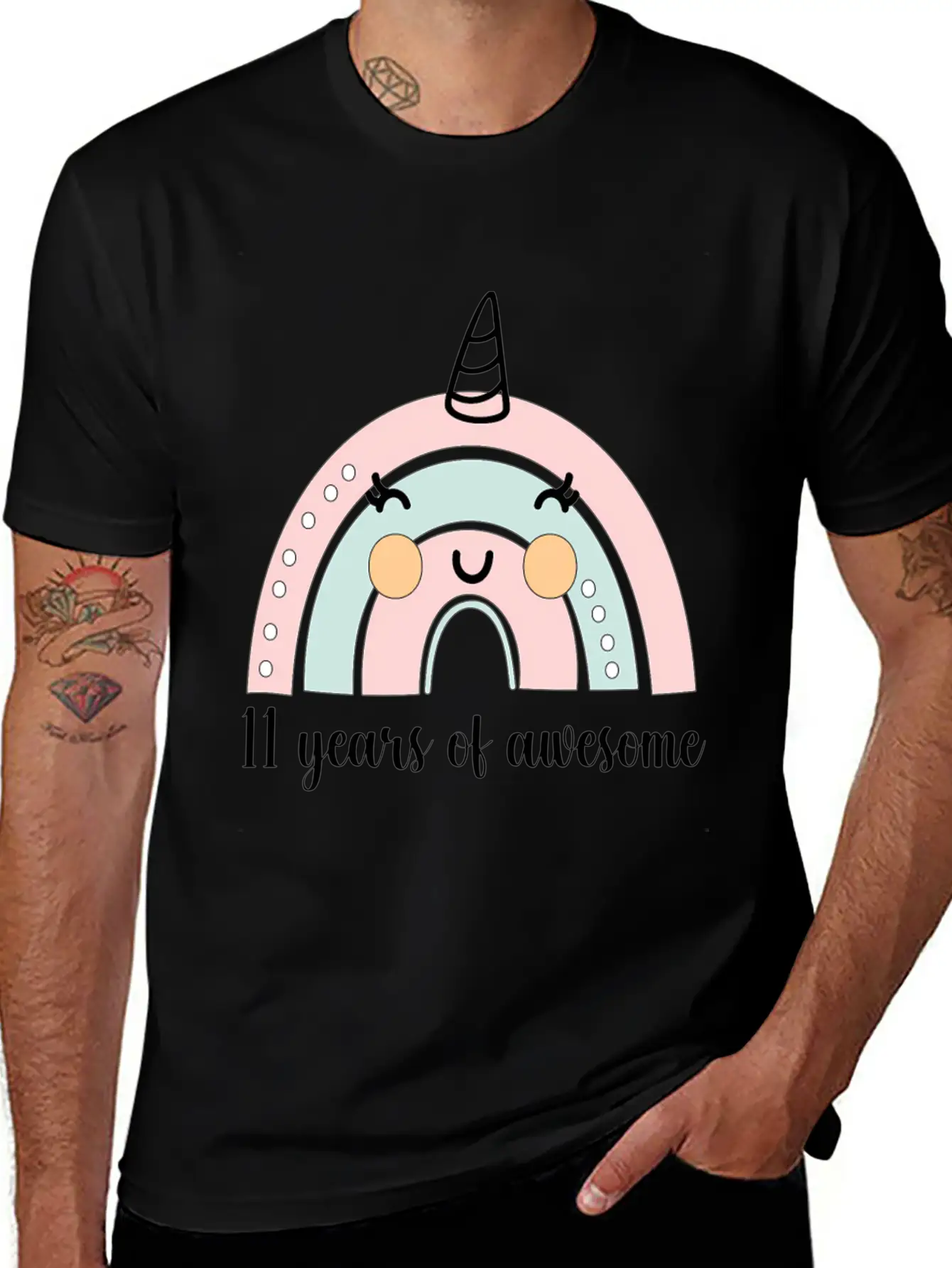 11Th Boho Rainbow Party Unicorn Eleven Years Timeless Short Sleeve Tee – Comfy And Minimalist Design