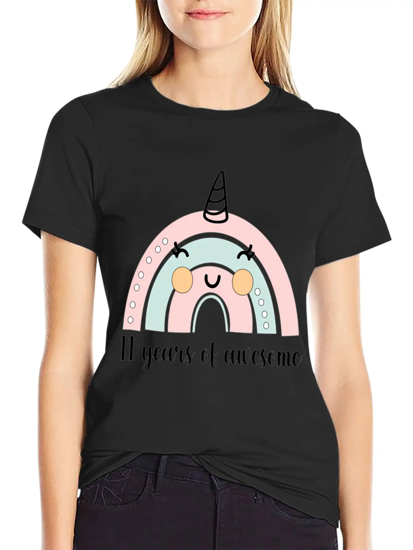 11Th Boho Rainbow Party Unicorn Eleven Years Timeless Short Sleeve Tee – Comfy And Minimalist Design